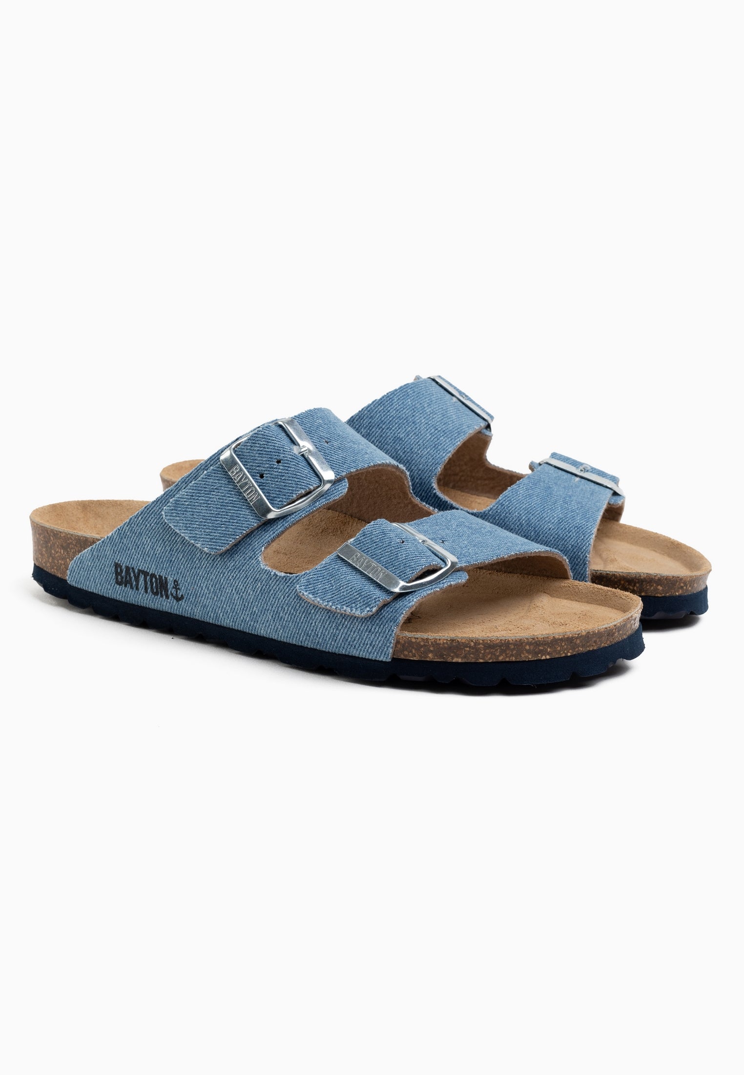 Sandales 2 Brides Atlas Bleu Clair Denim