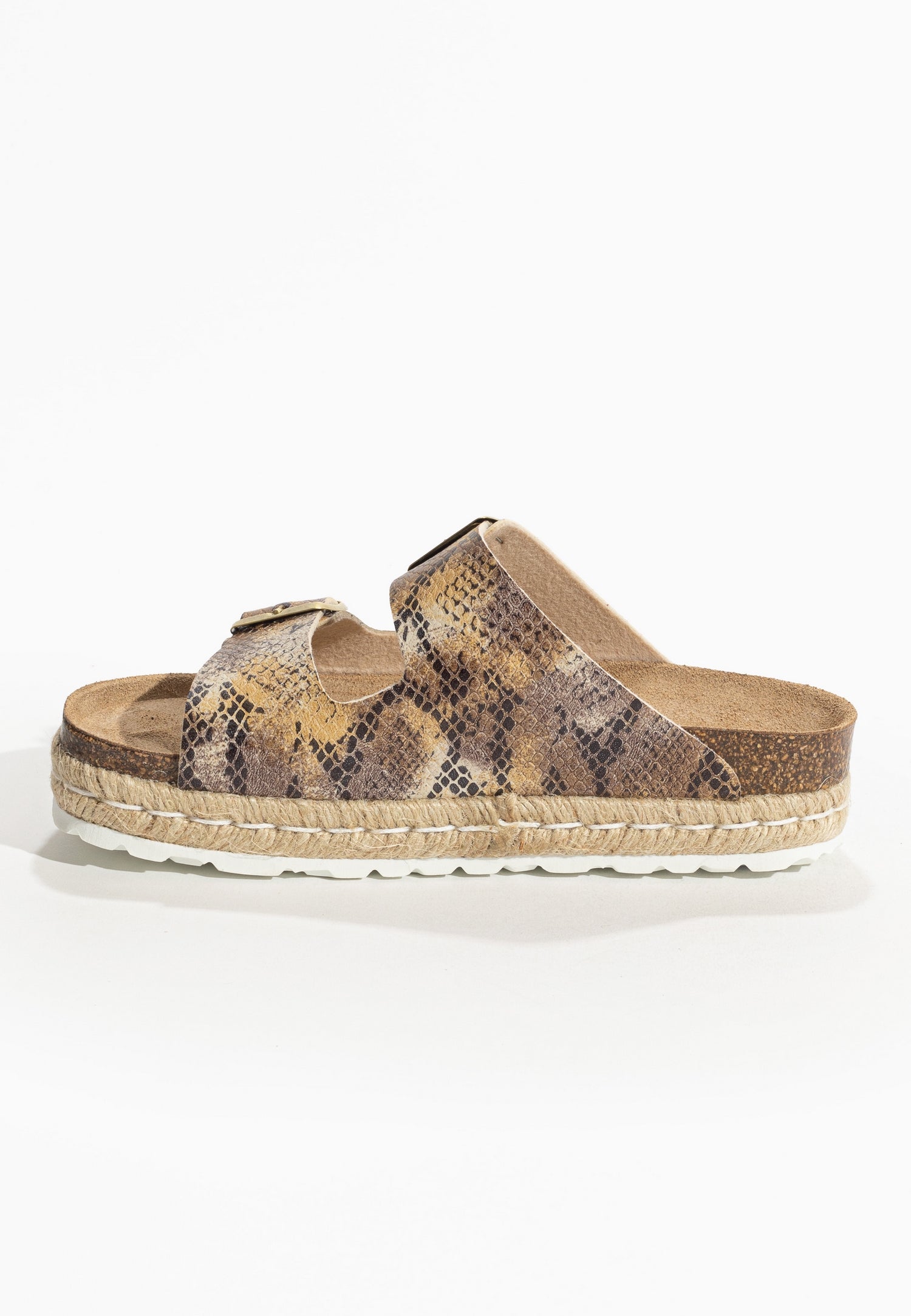 Sandales Olympe Python à Plateforme
