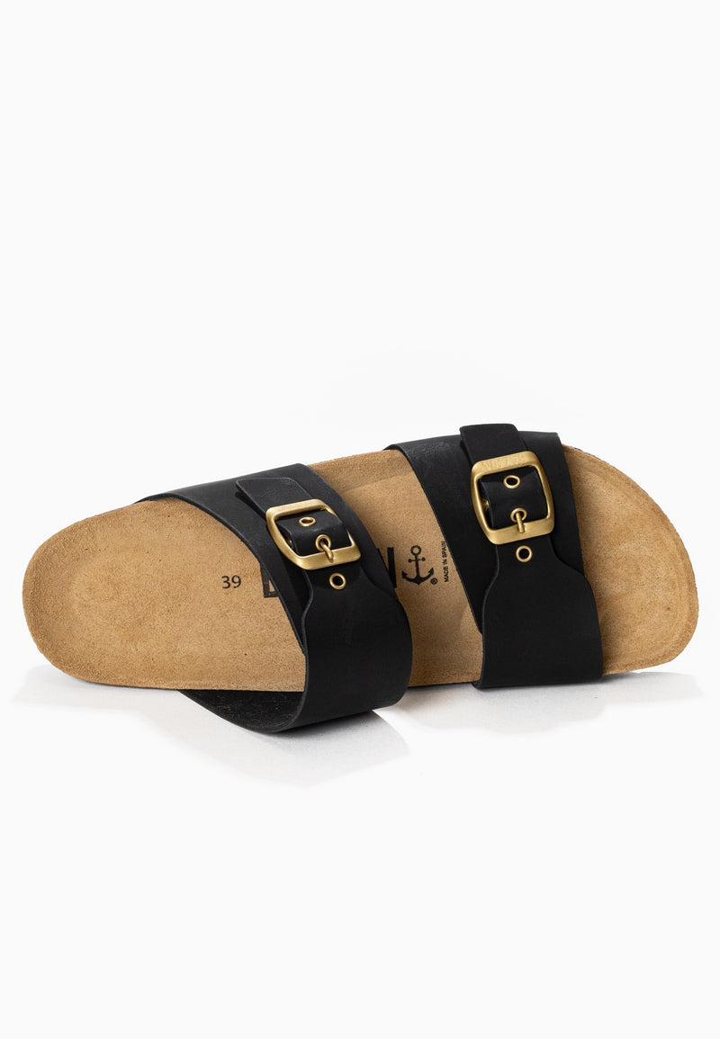 Sandales 2 Brides Shiba Noir