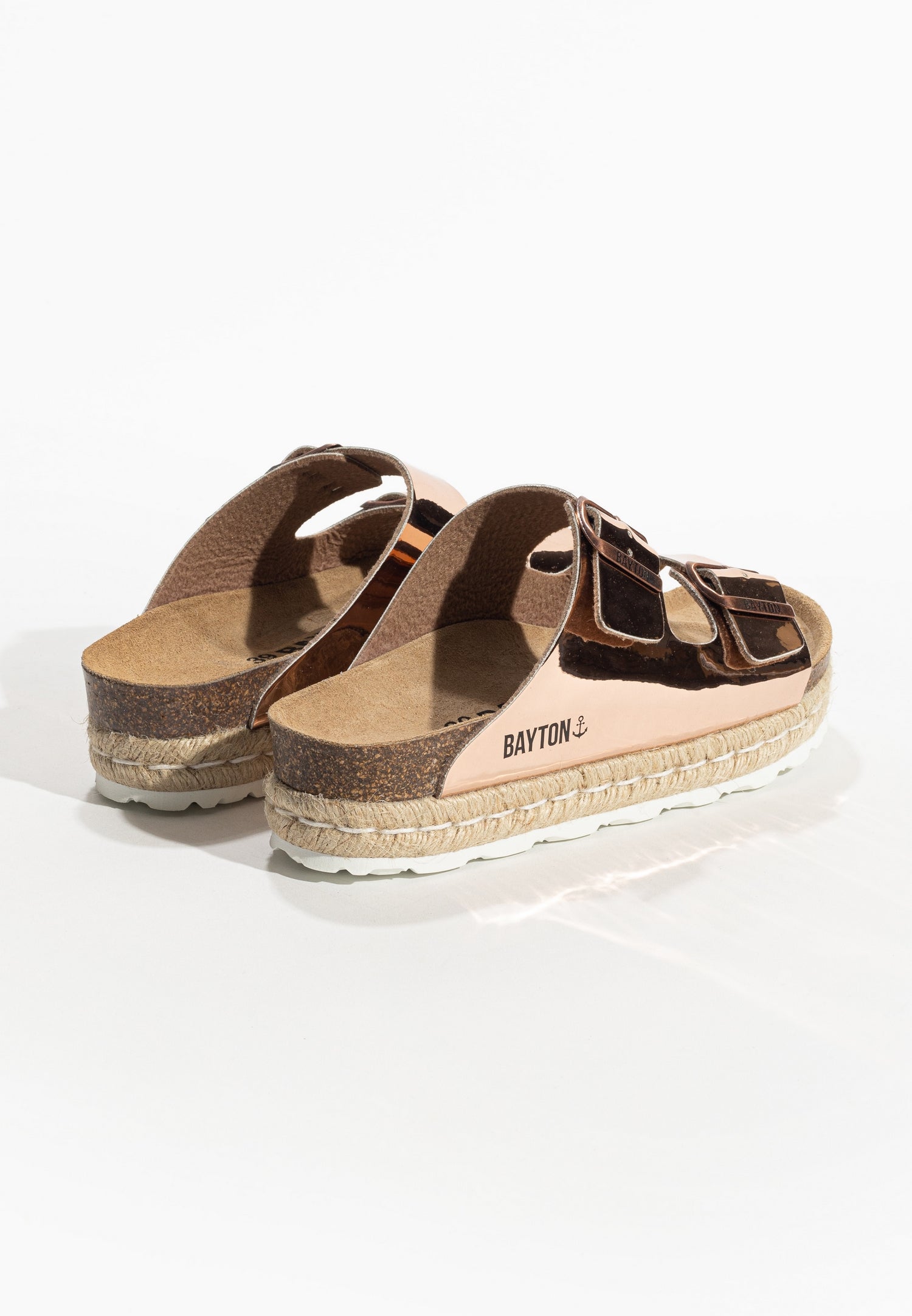 Sandales Olympe Rose gold à Plateforme