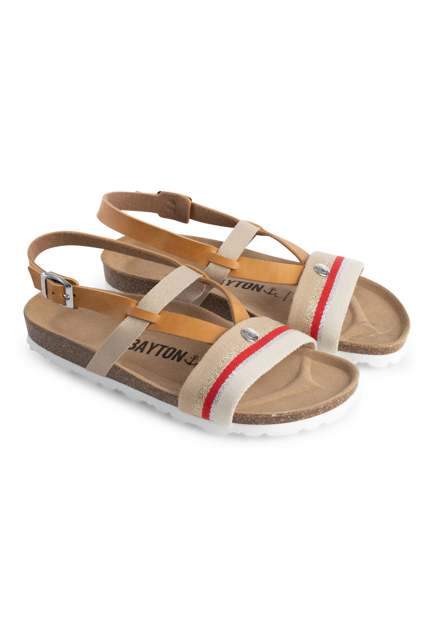 Sandalias Spencer Multinovias Beige, Camel Y Rojo