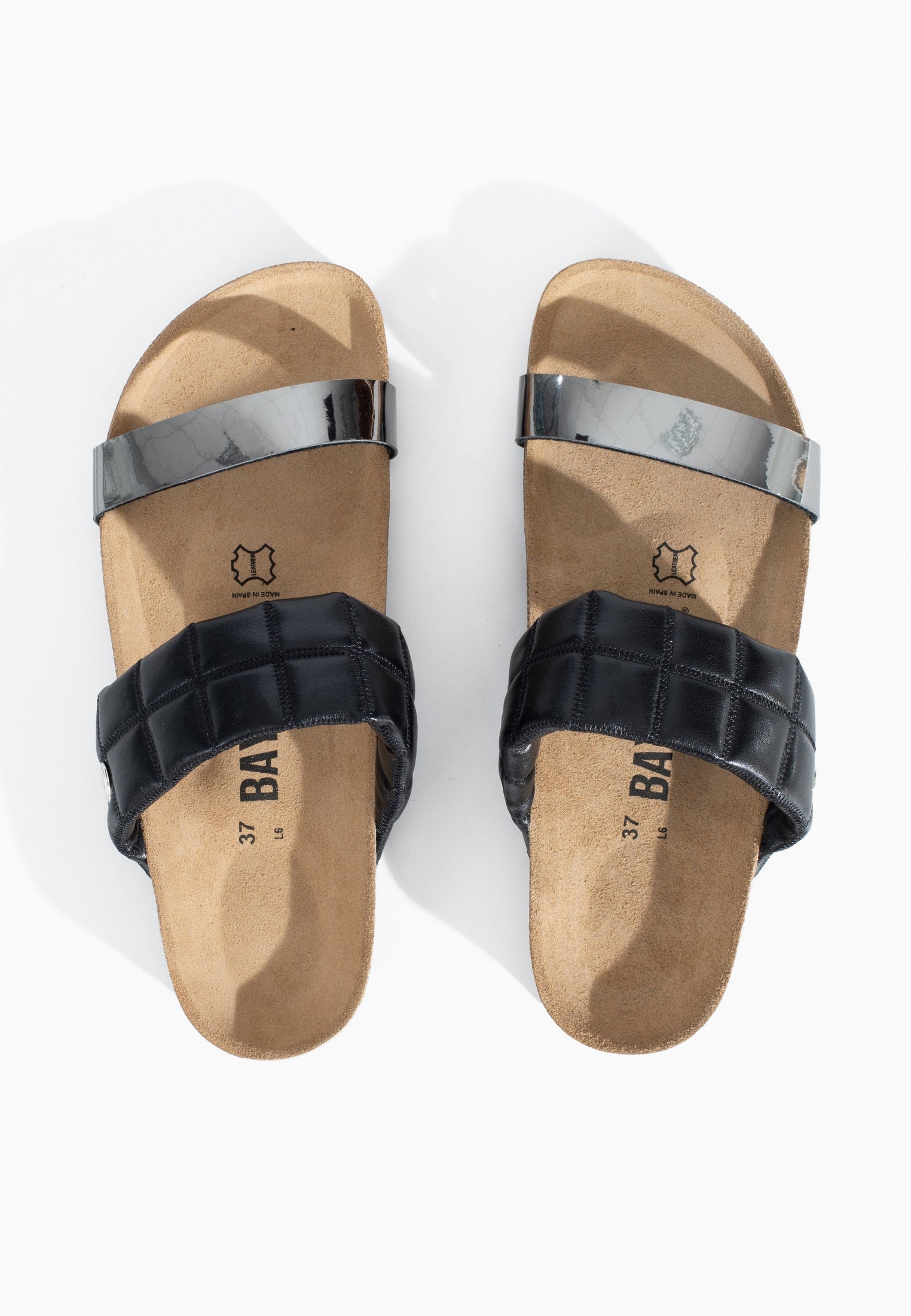 Sandales Manosque Anthracite Et Noir Multi-Brides