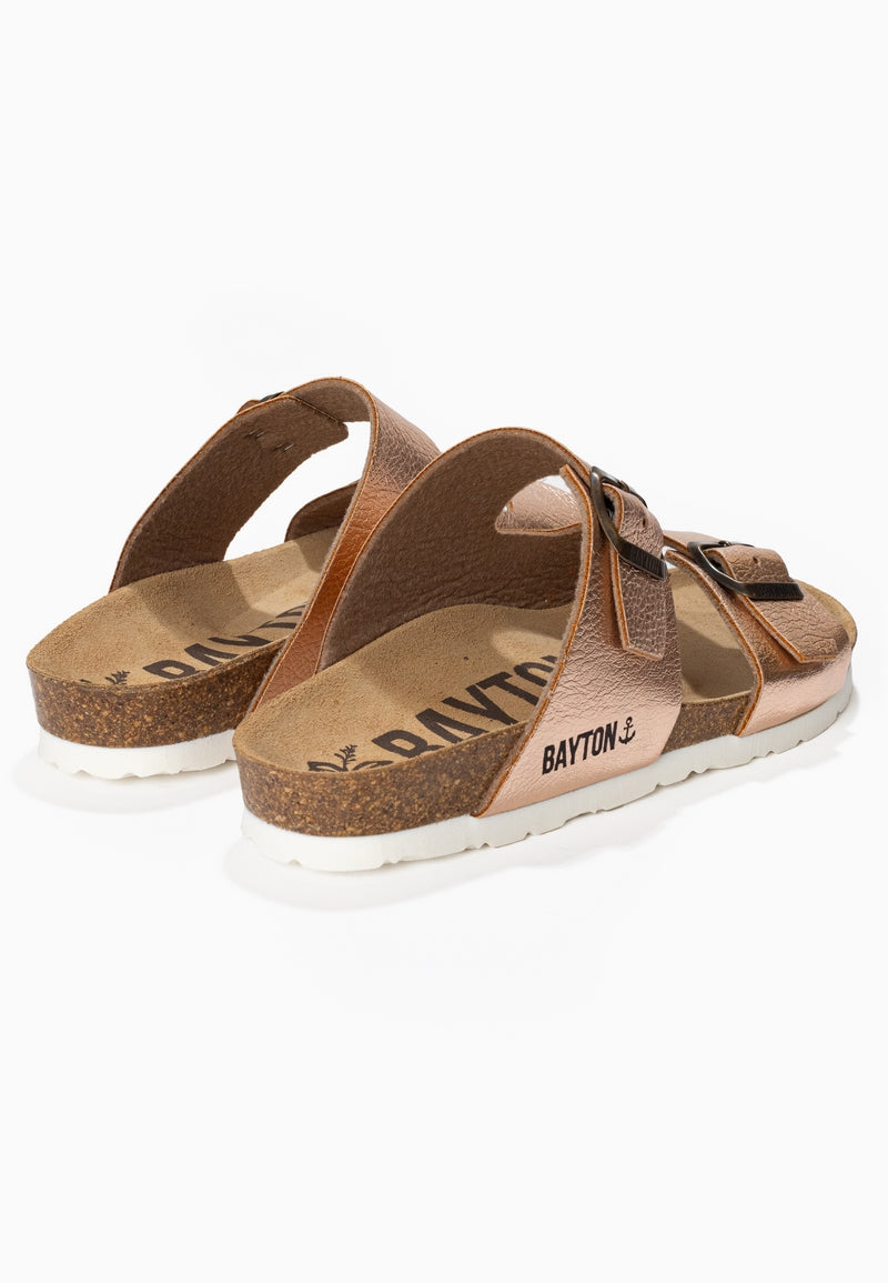 Ilithyie Rose Gold 2 Strap Sandals