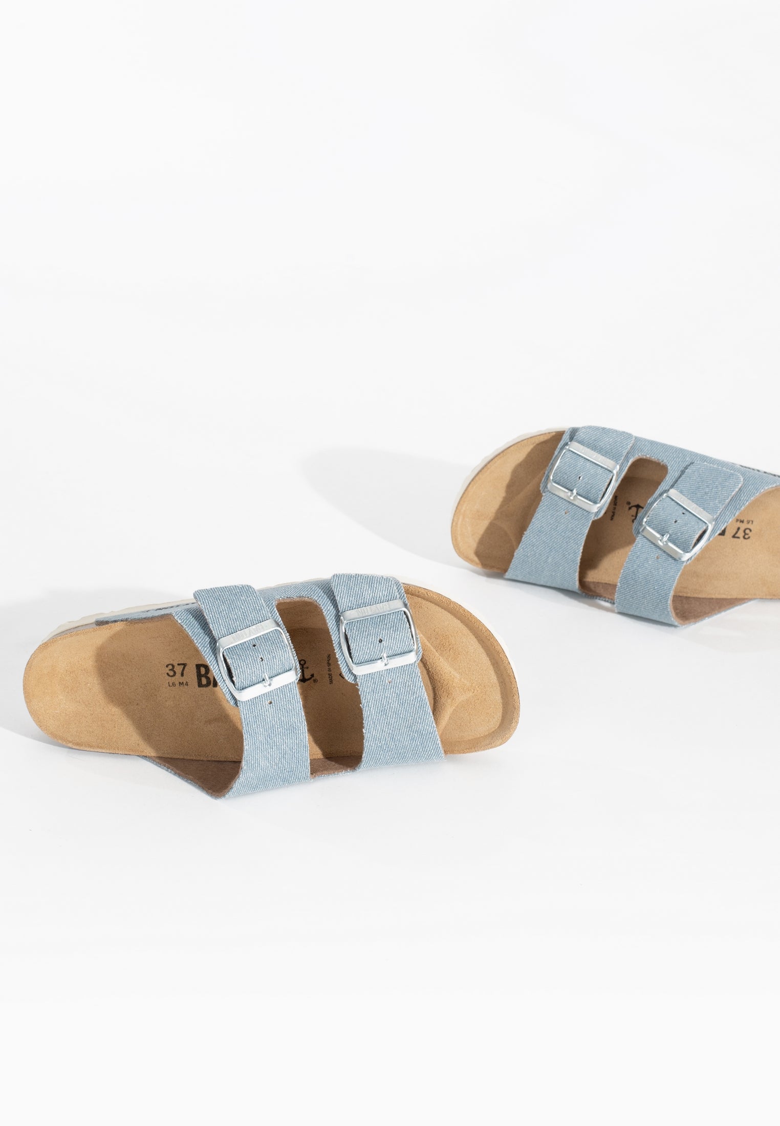 Sandales 2 Brides Atlas Bleu Ciel Denim