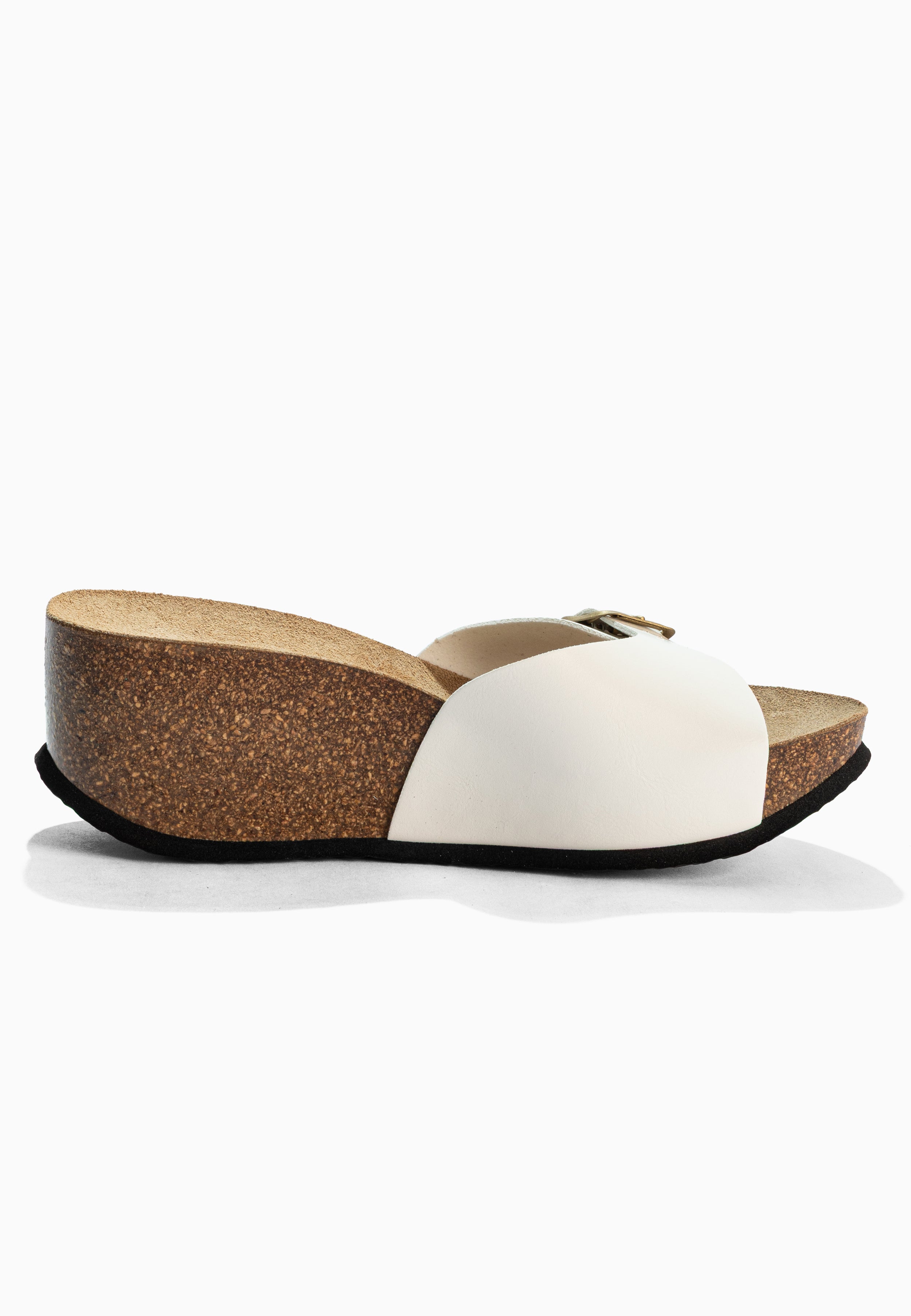 Luna White Wedge and Semi-Wedge Sandals