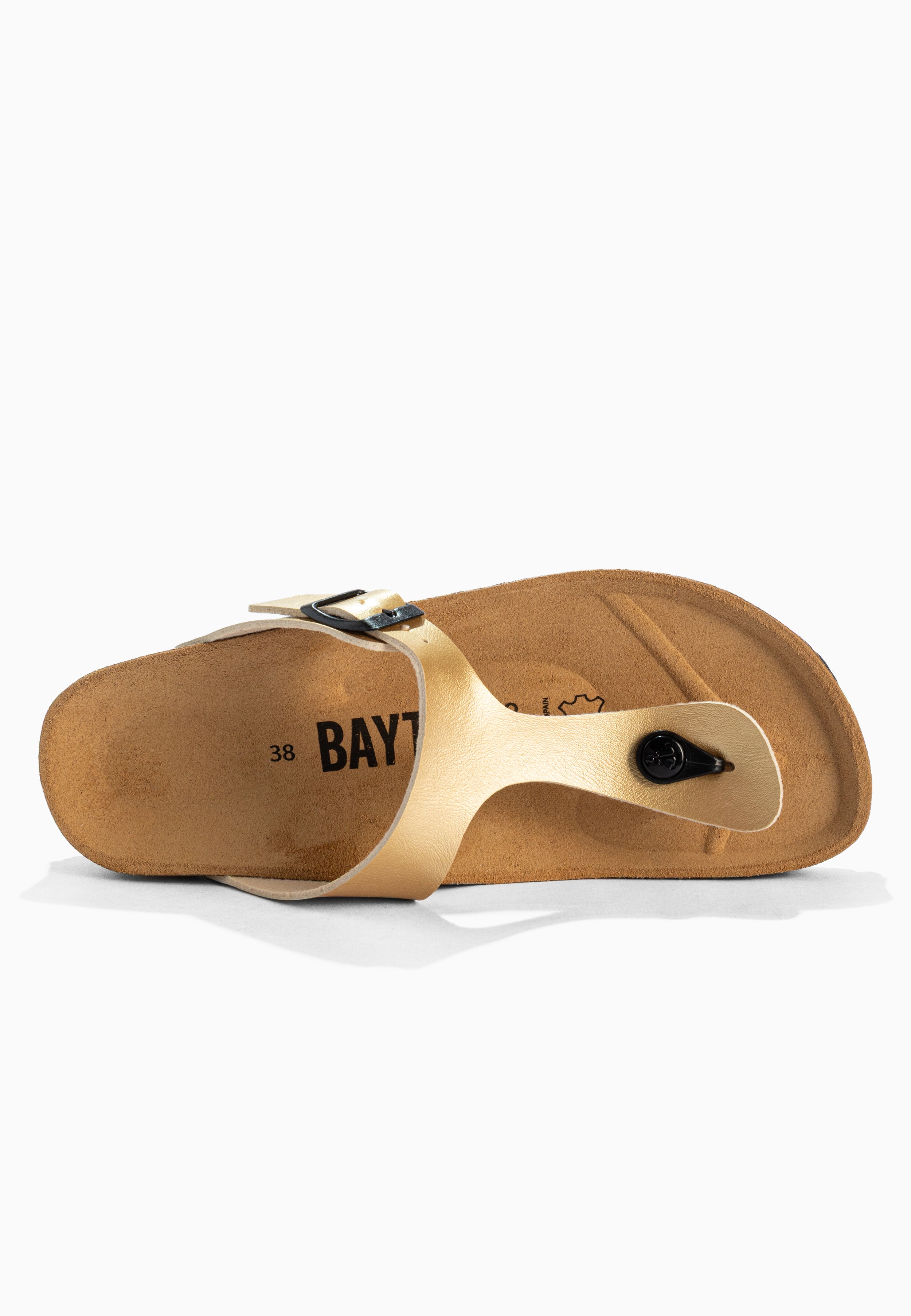 Gold Mercury Toe-Strap Sandals