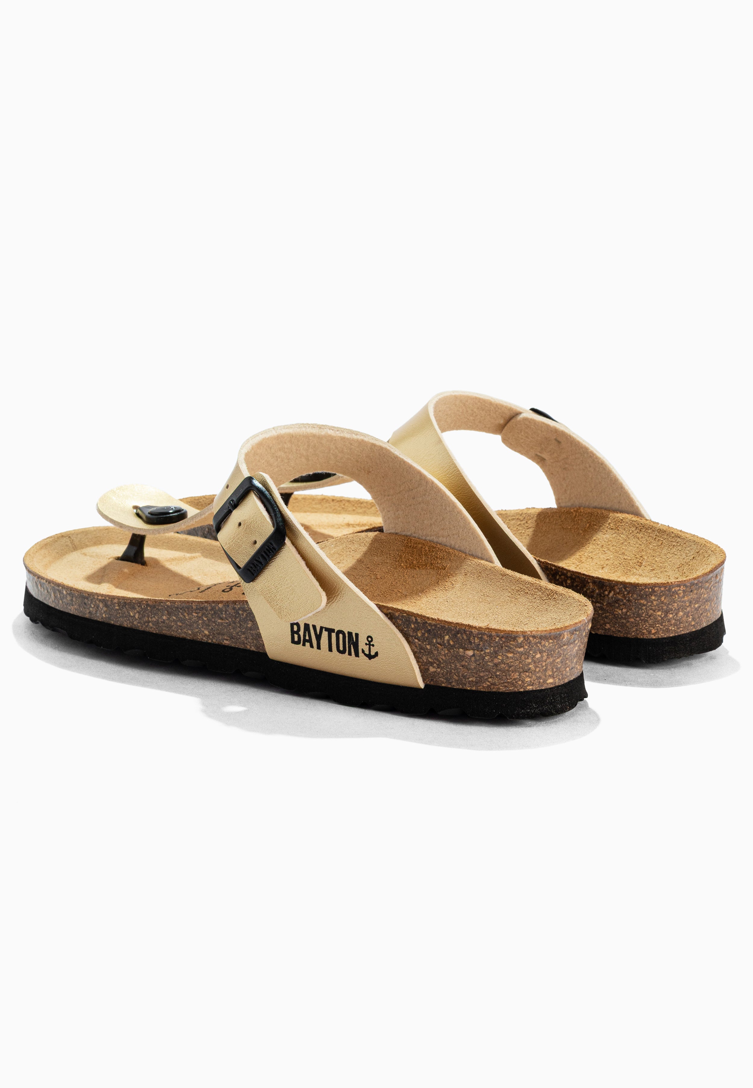 Gold Mercury Toe-Strap Sandals