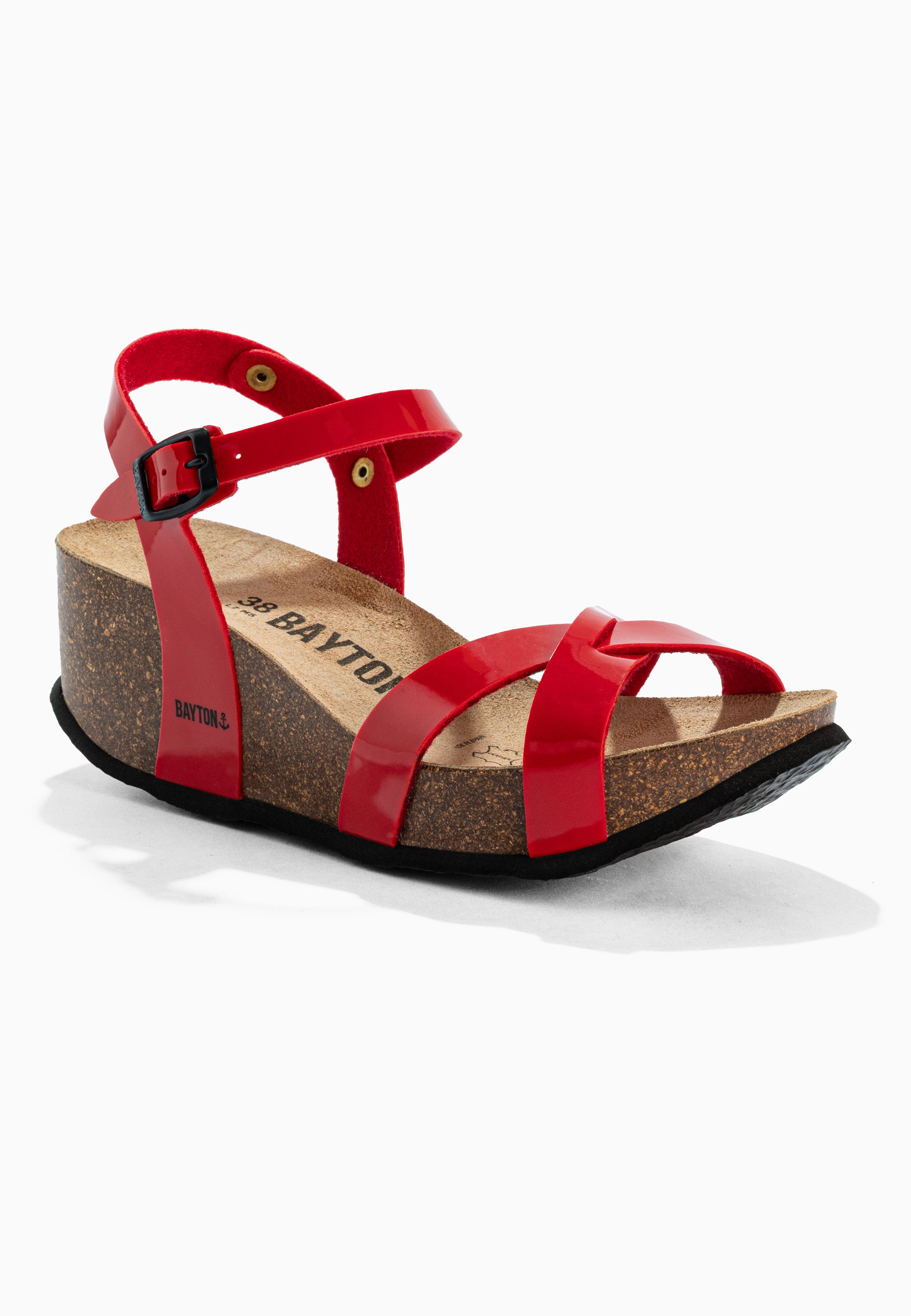 Sandales Venus Rouge Compensées et Semi-compensées