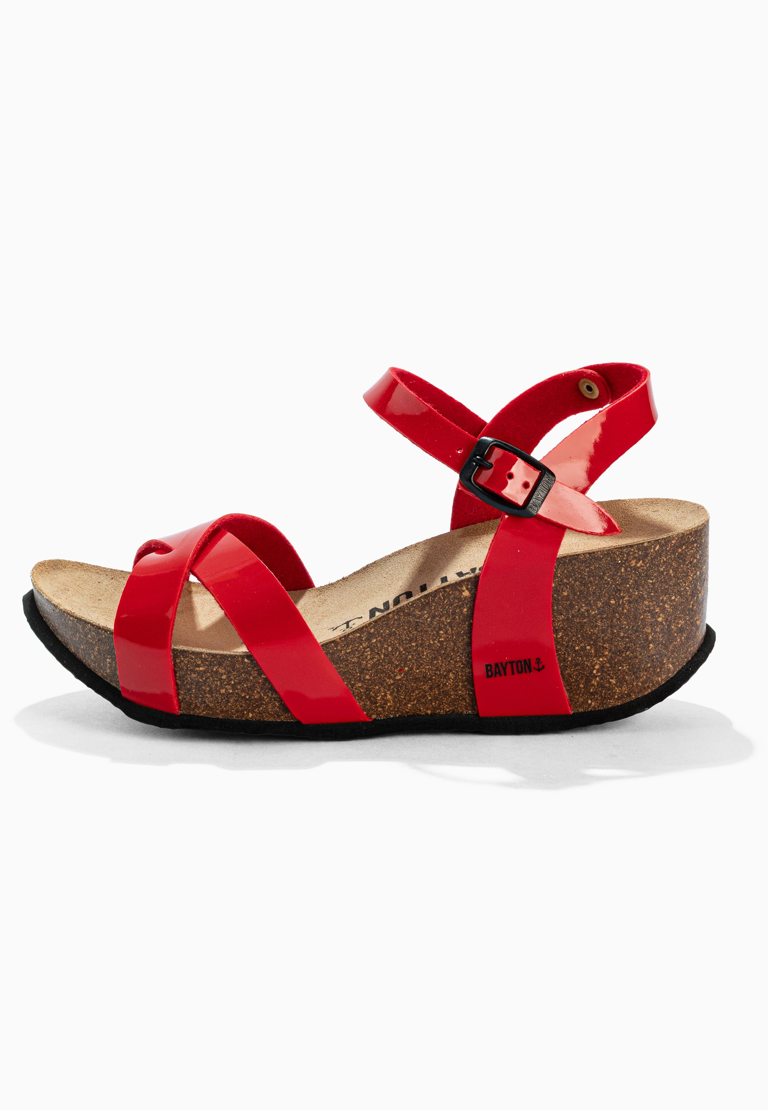 Sandales Venus Rouge Compensées et Semi-compensées