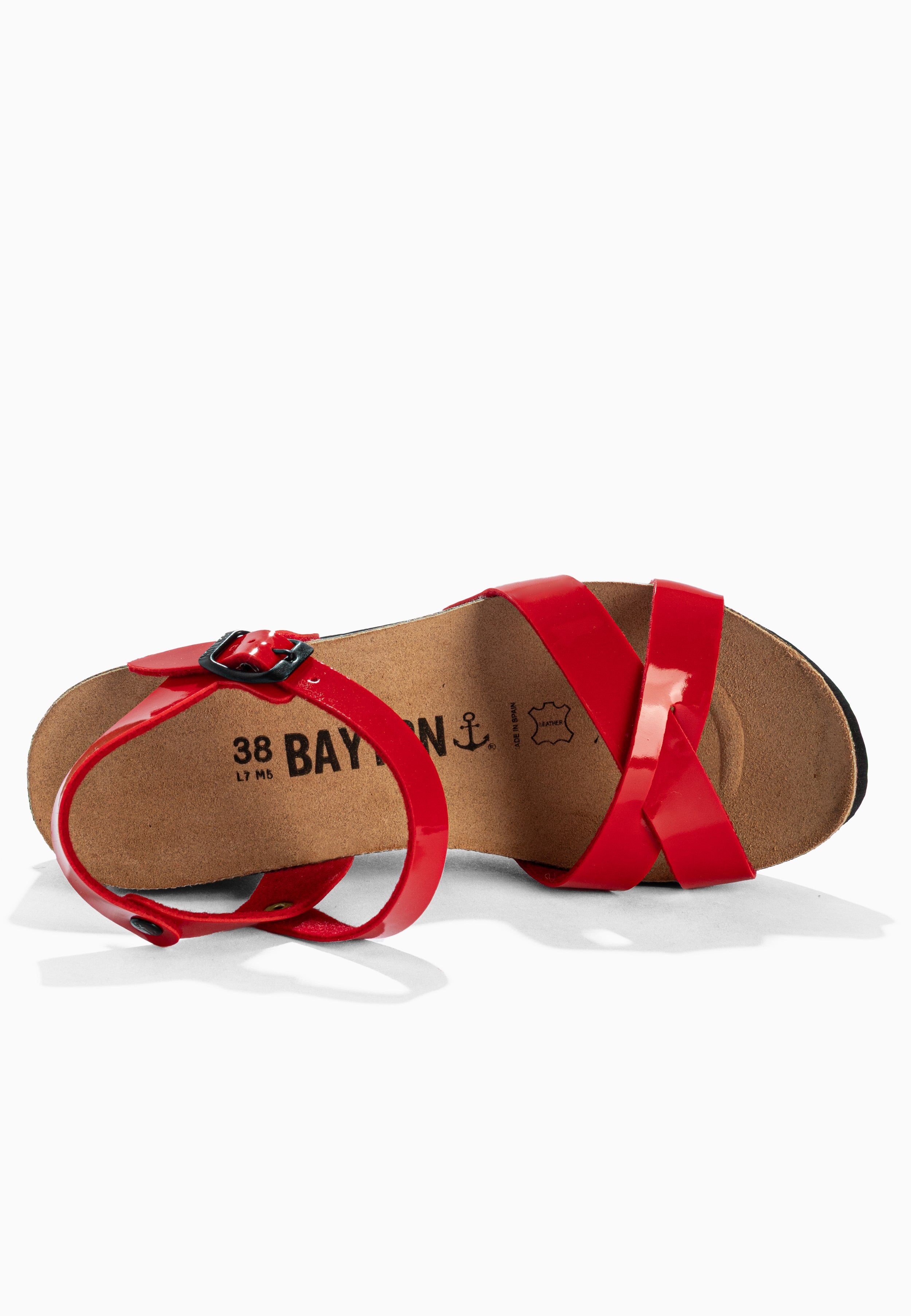 Sandales Venus Rouge Compensées et Semi-compensées