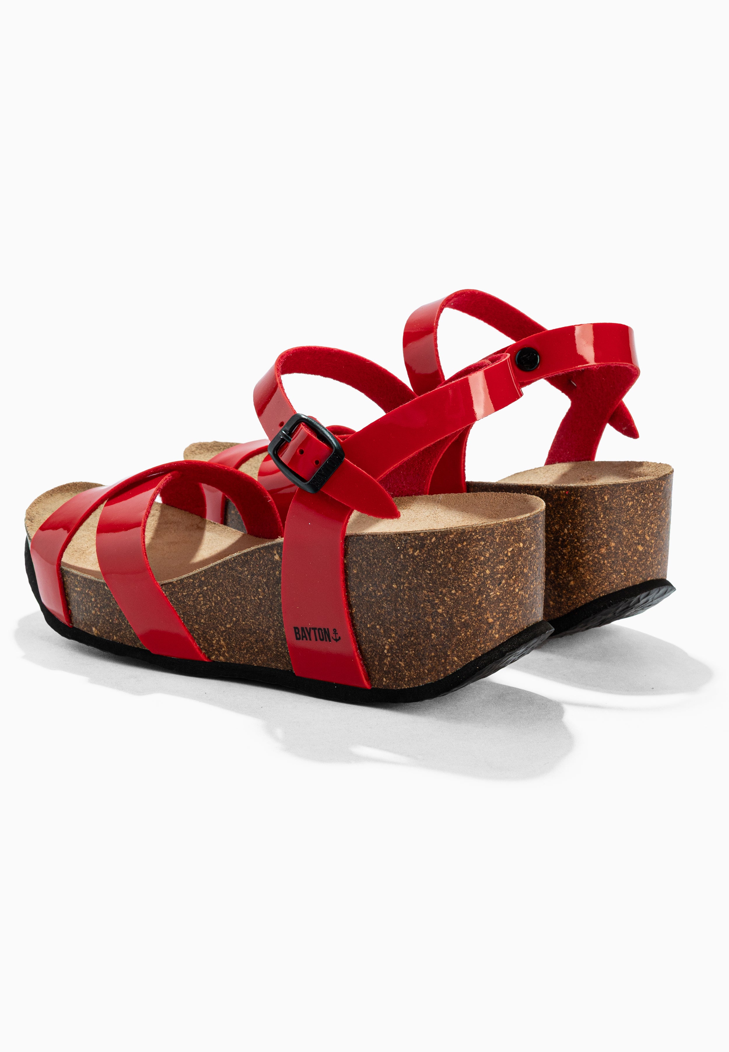 Sandales Venus Rouge Compensées et Semi-compensées