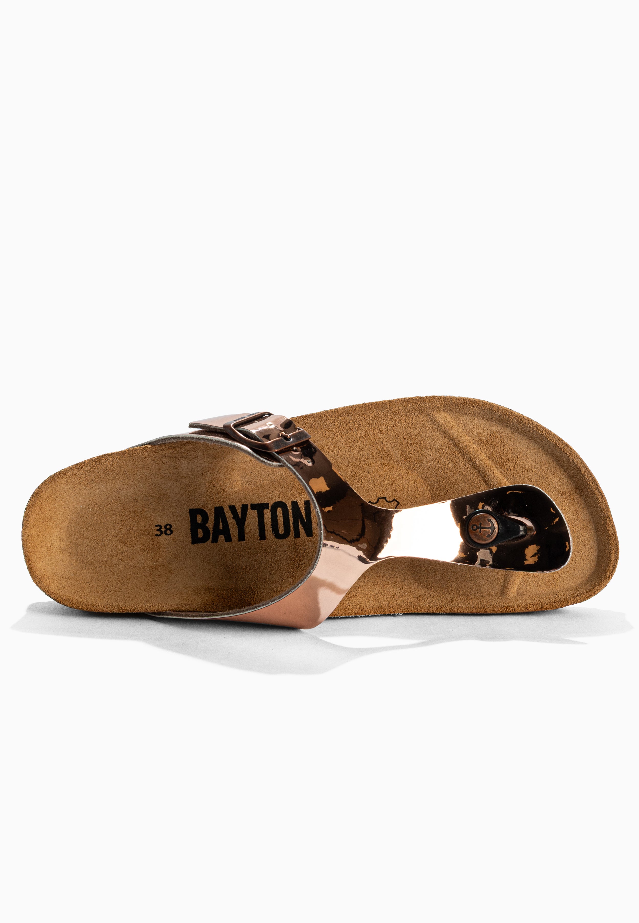 Gold Rose Mercury Sandals with Toe Posts