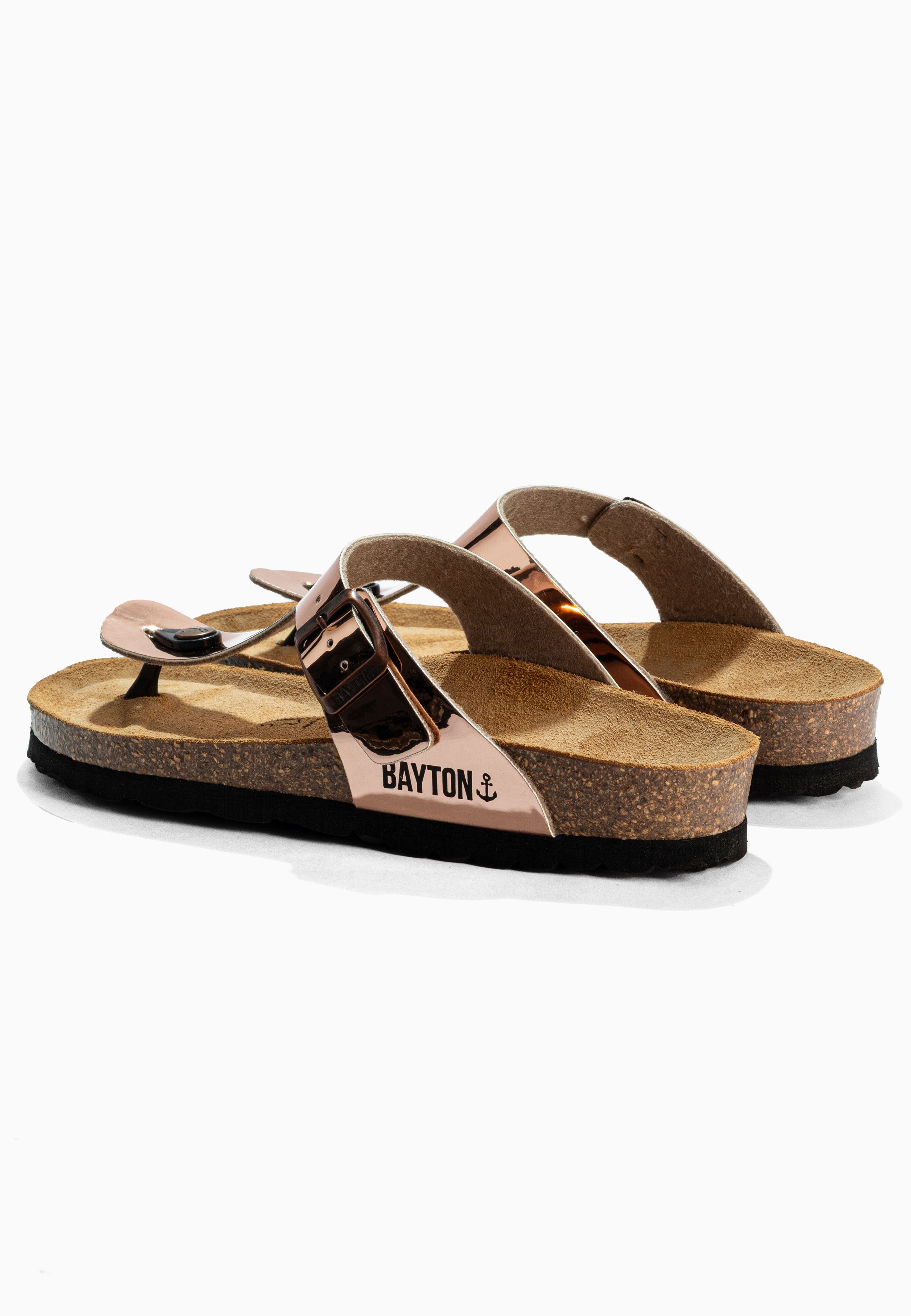 Gold Rose Mercury Sandals with Toe Posts