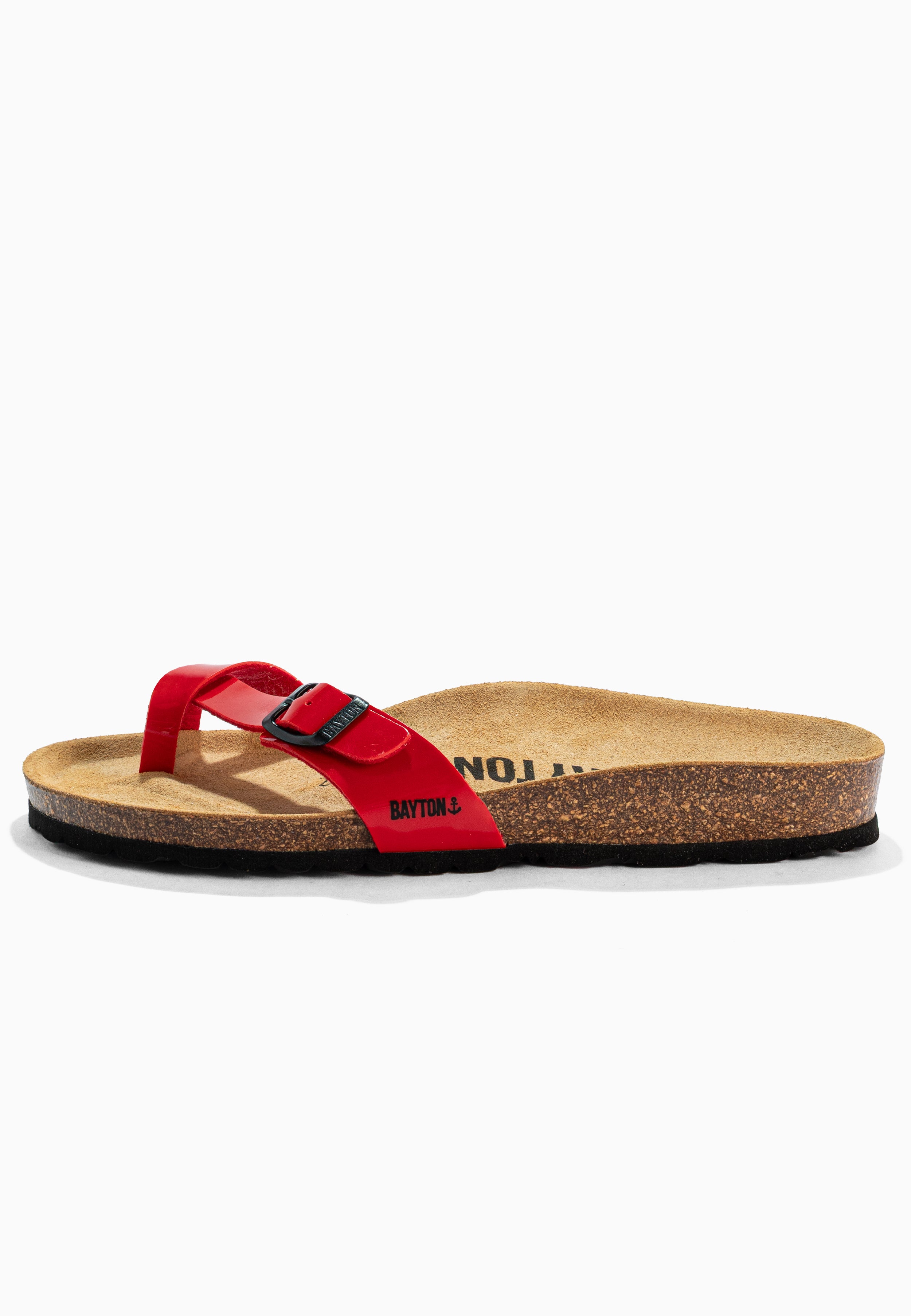 Junon Red Toe-Strap Sandals