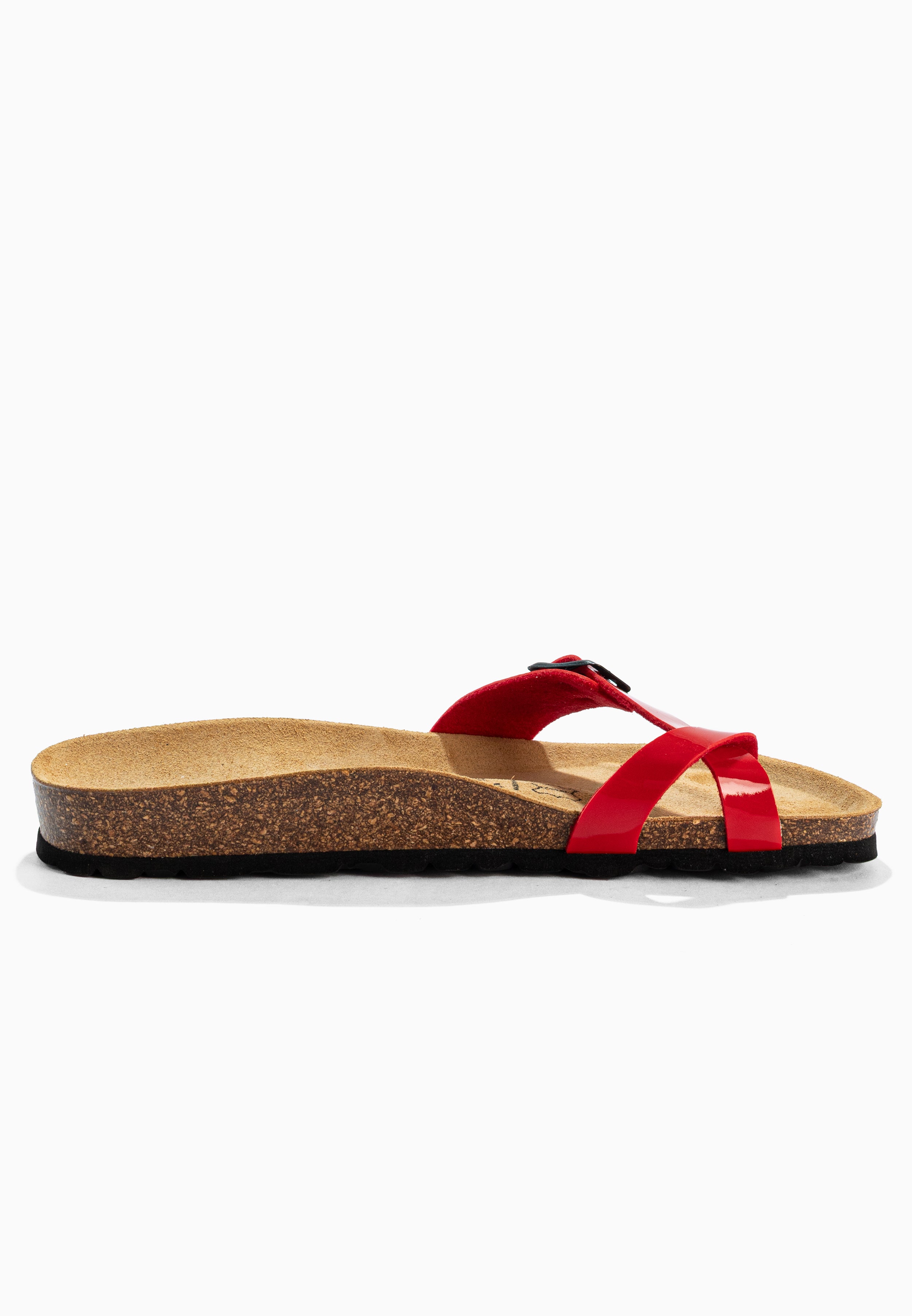 Junon Red Toe-Strap Sandals