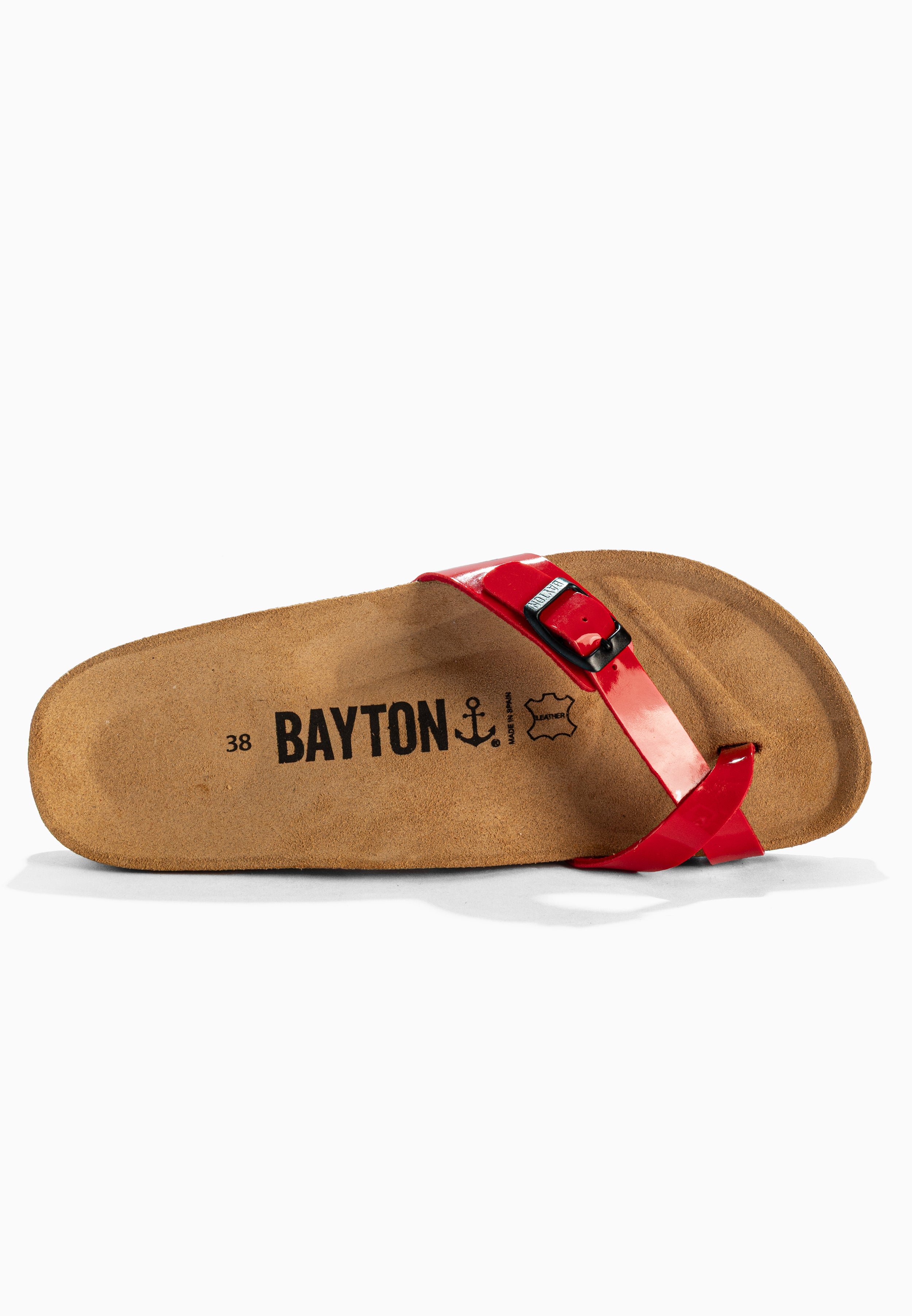 Junon Red Toe-Strap Sandals