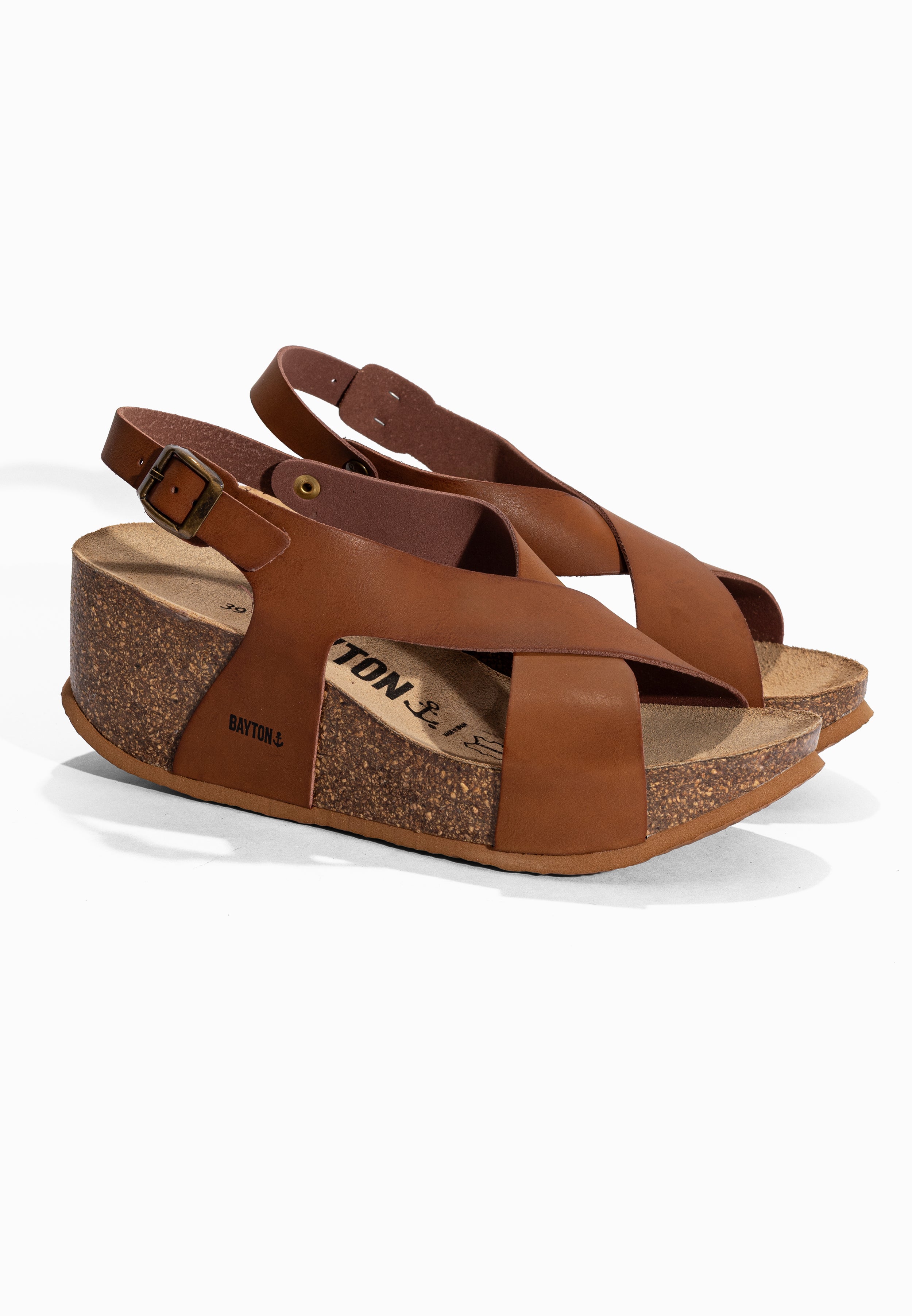 Sandales Rea Camel Compensées et Semi-compensées