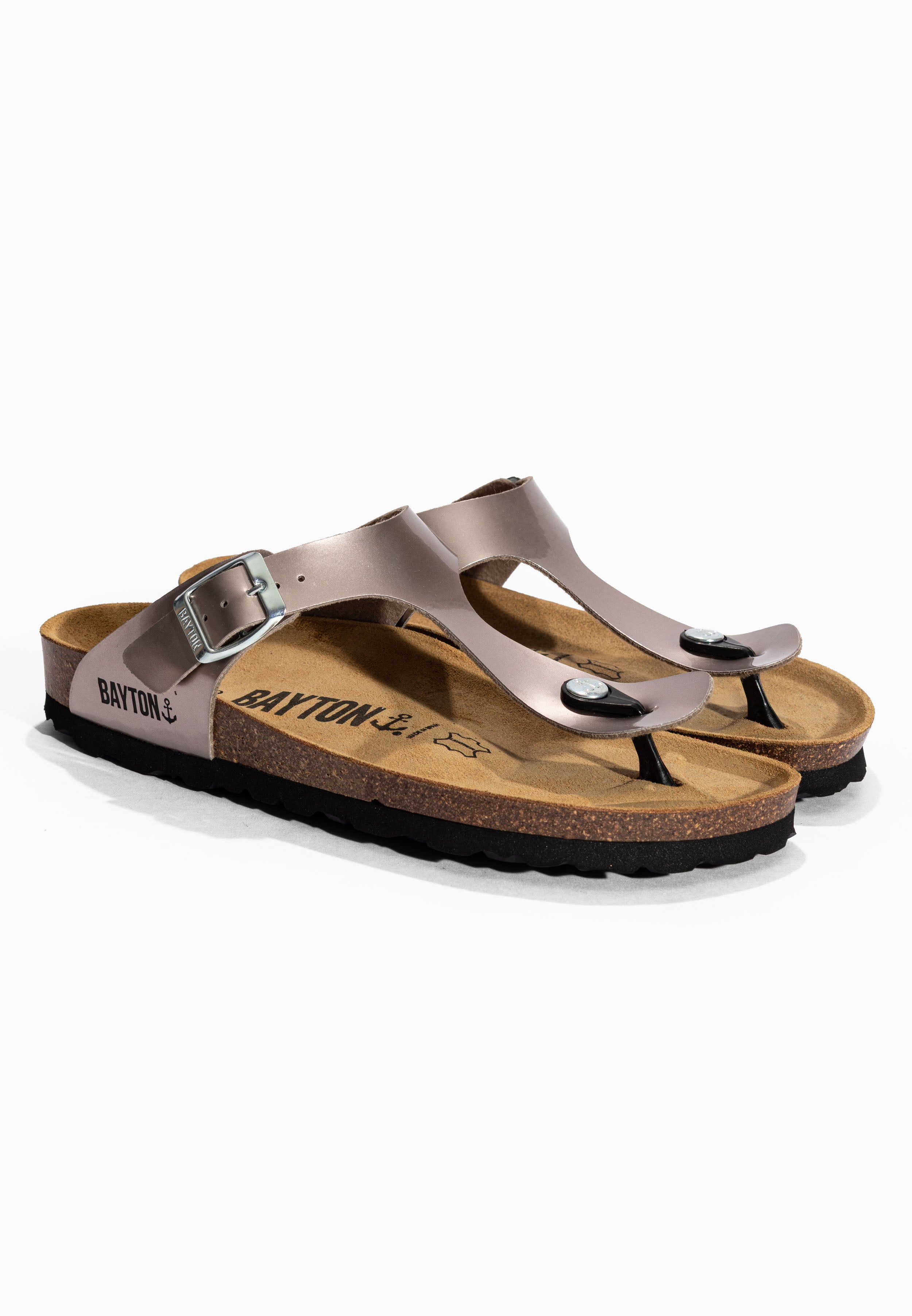 Taupe Mercure Toe-Strap Sandals