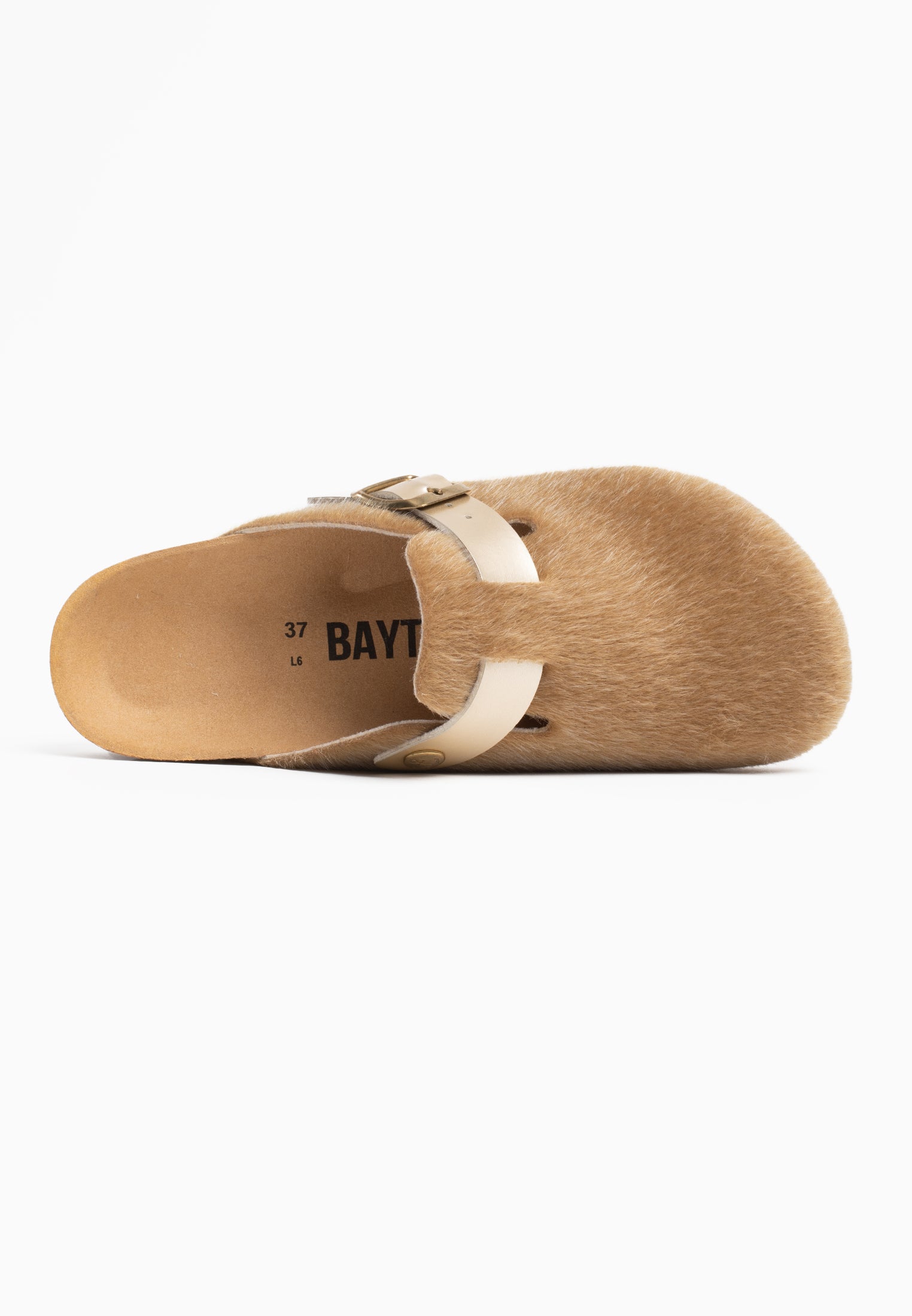 Moke Light Brown and Gold Clogs