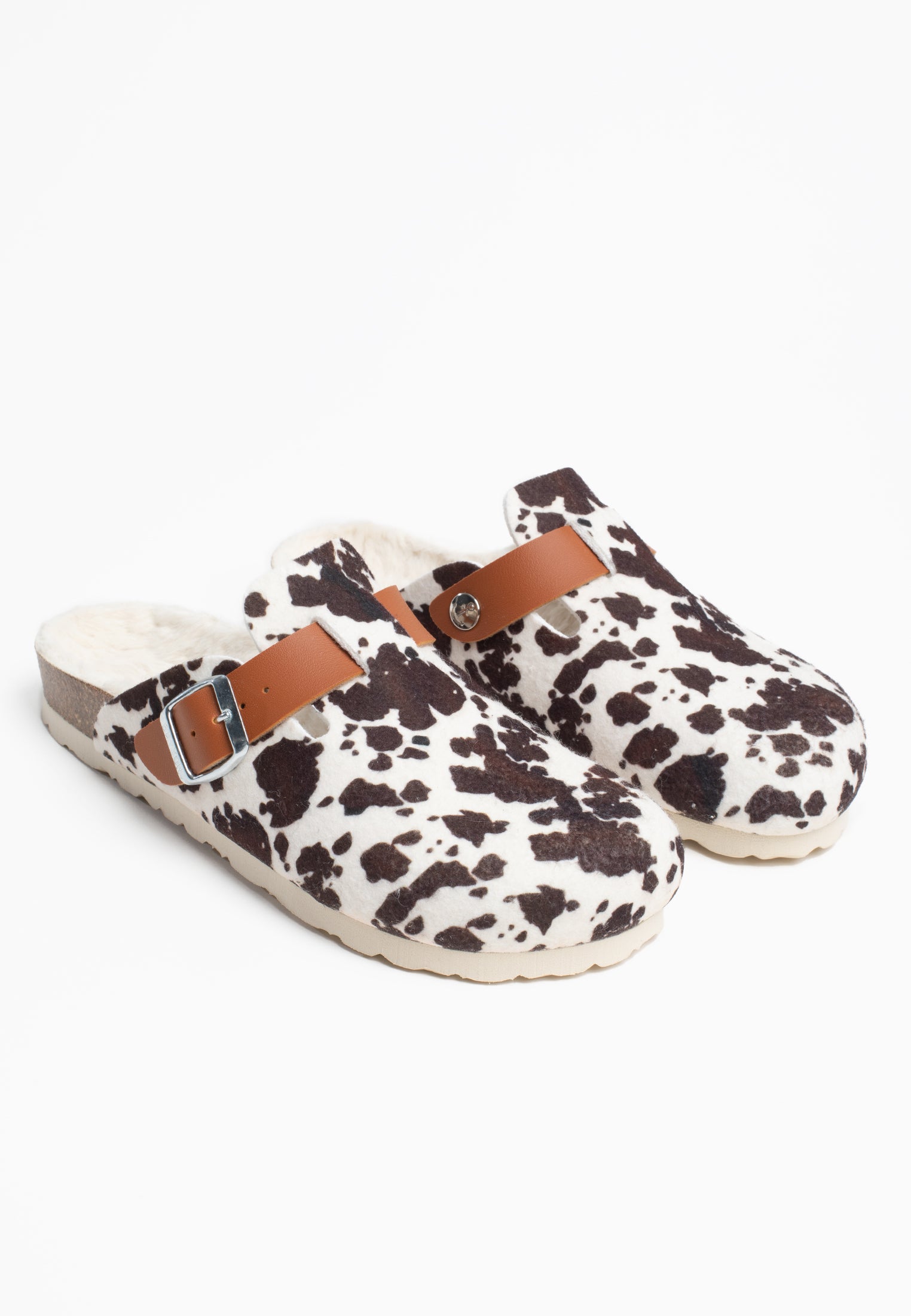 Sabots Moke Marron et Blanc