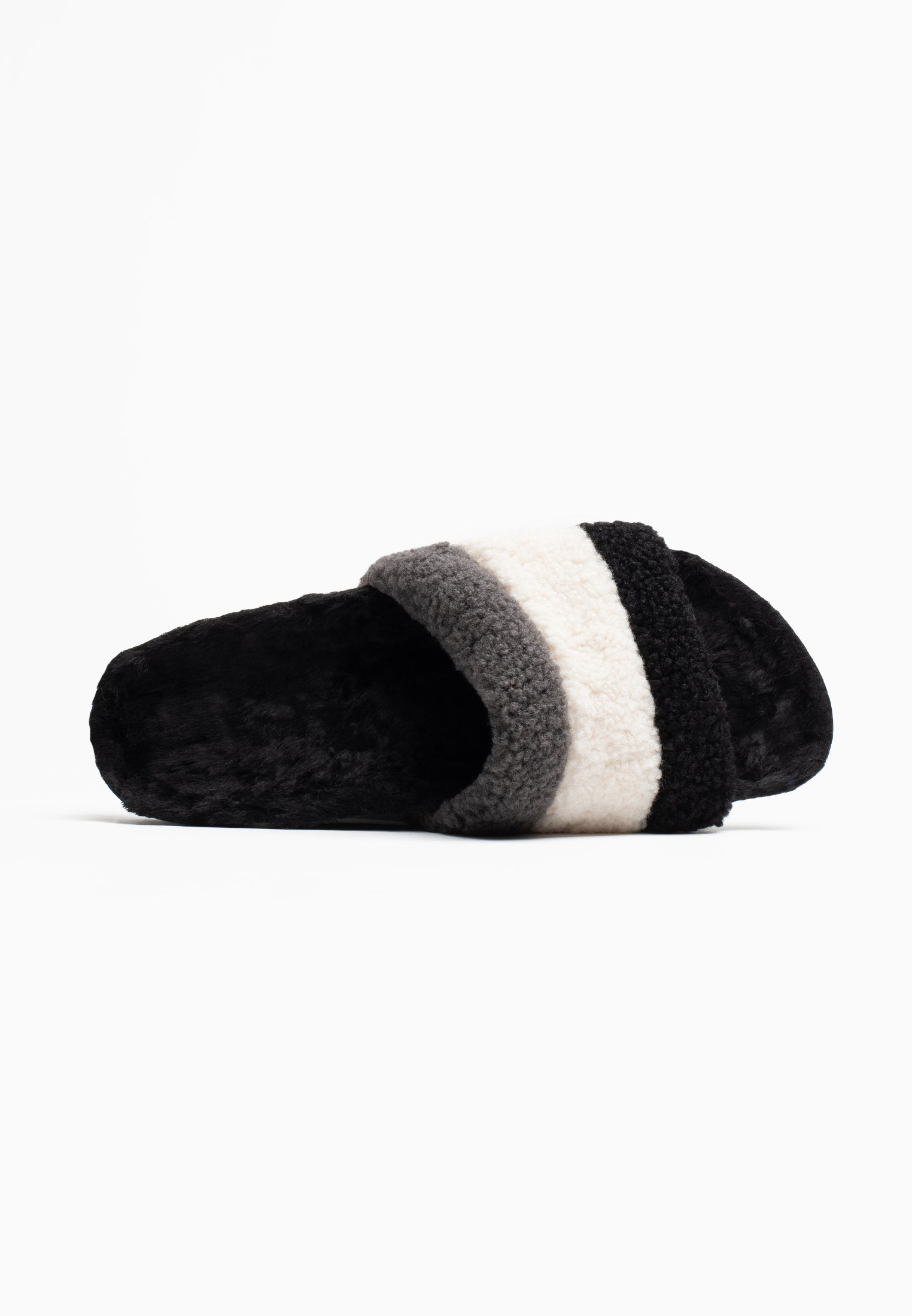 Black and White and Grey Alpes Sandals