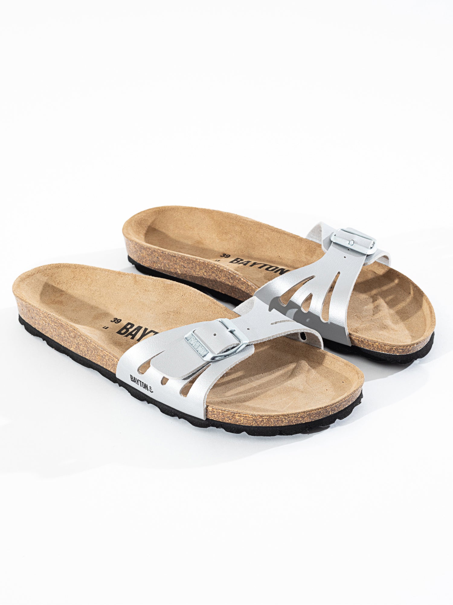 Silver Athena 1 Strap Sandals