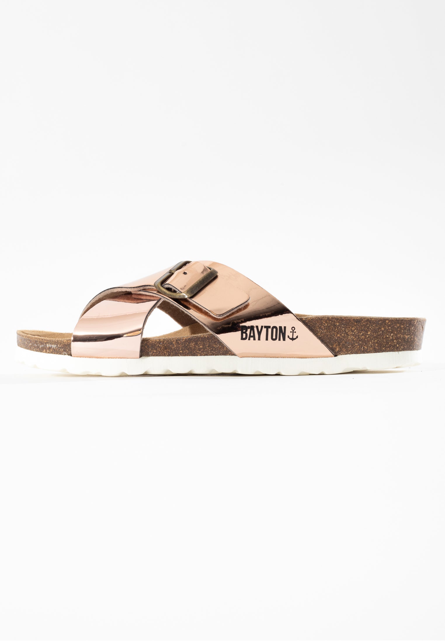 Sandalias Era con 2 tiras en dorado rosa