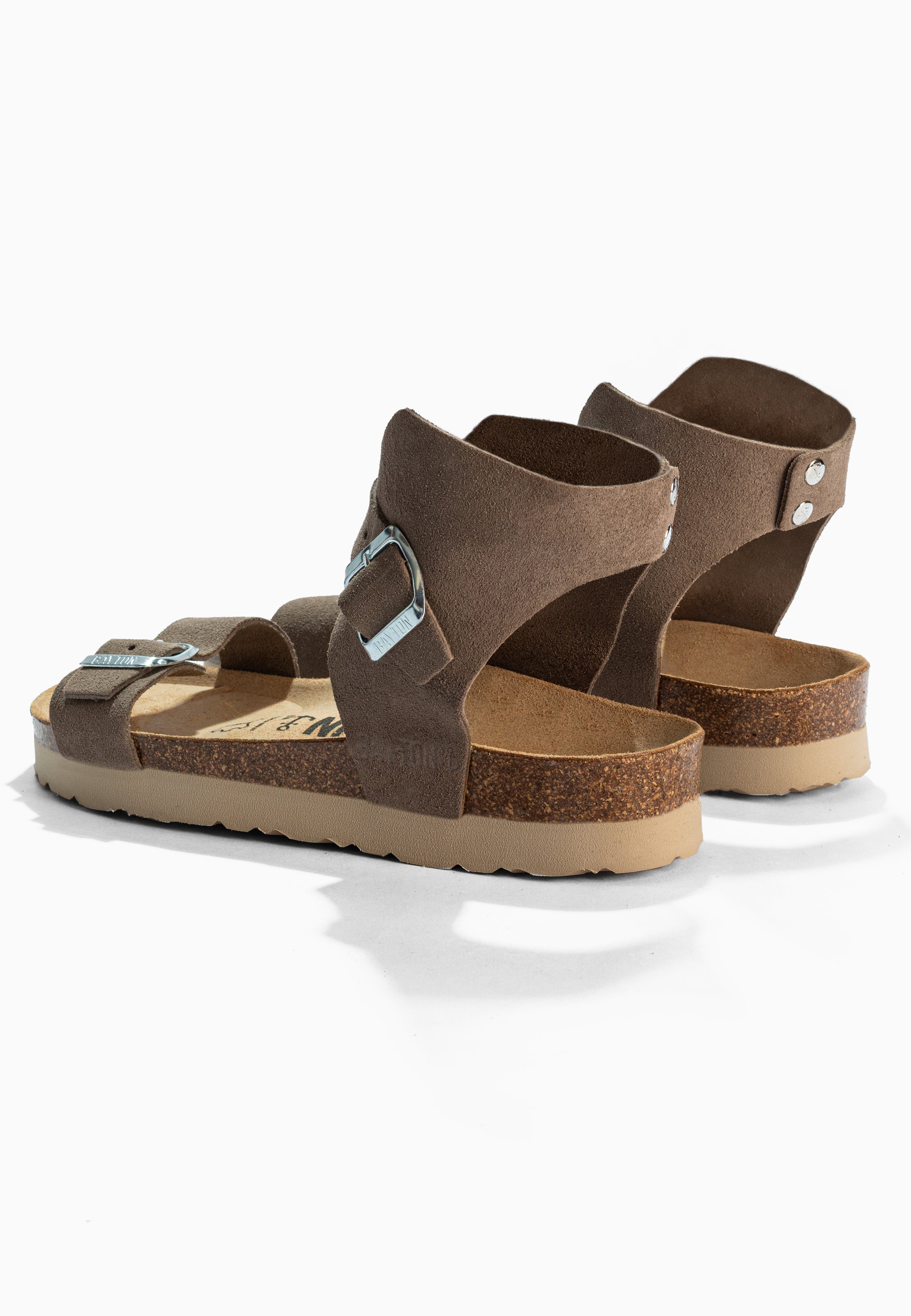 Sandales Dubbo Taupe en Cuir Suédé Multi-Brides