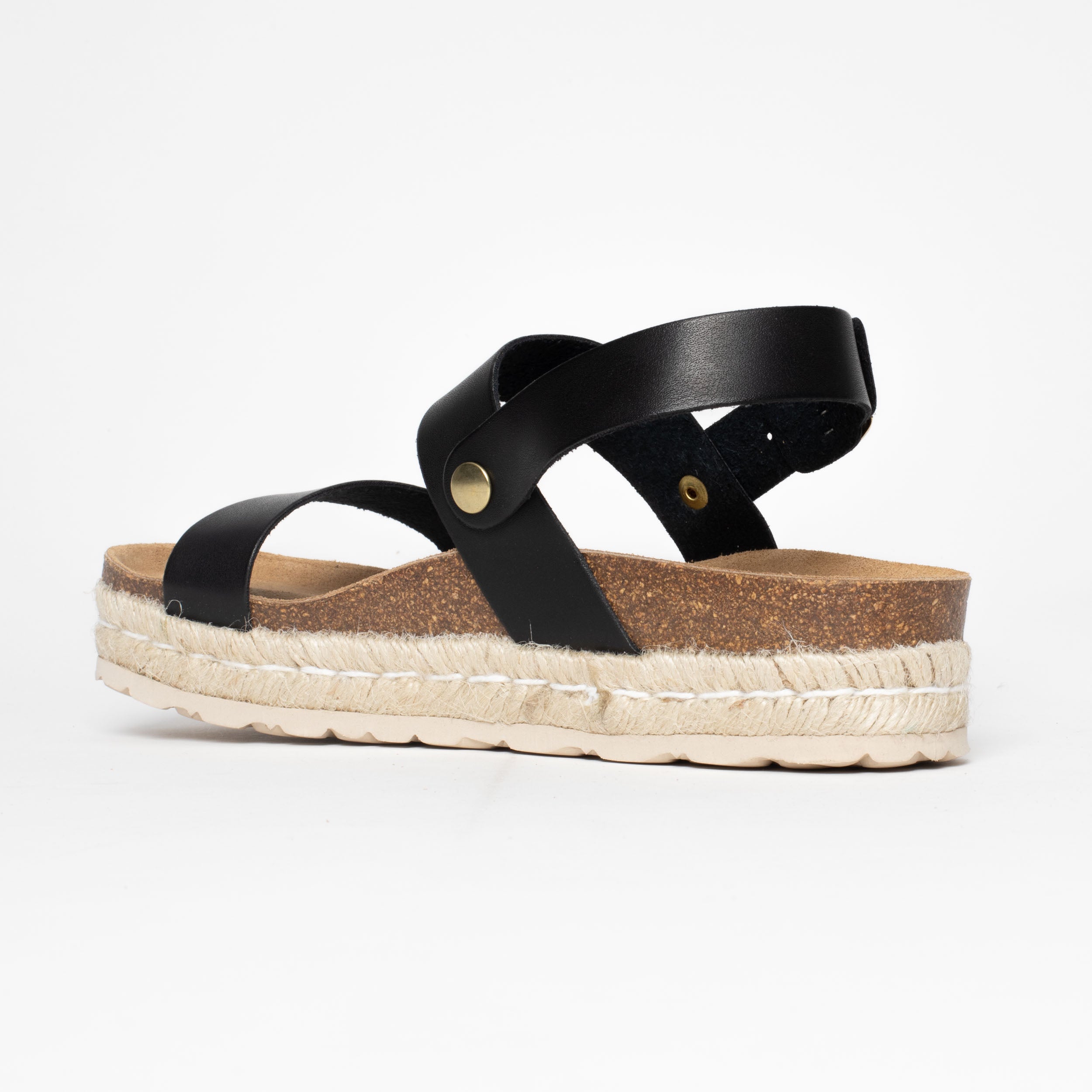 Sandales Gaceo Noir à Plateforme