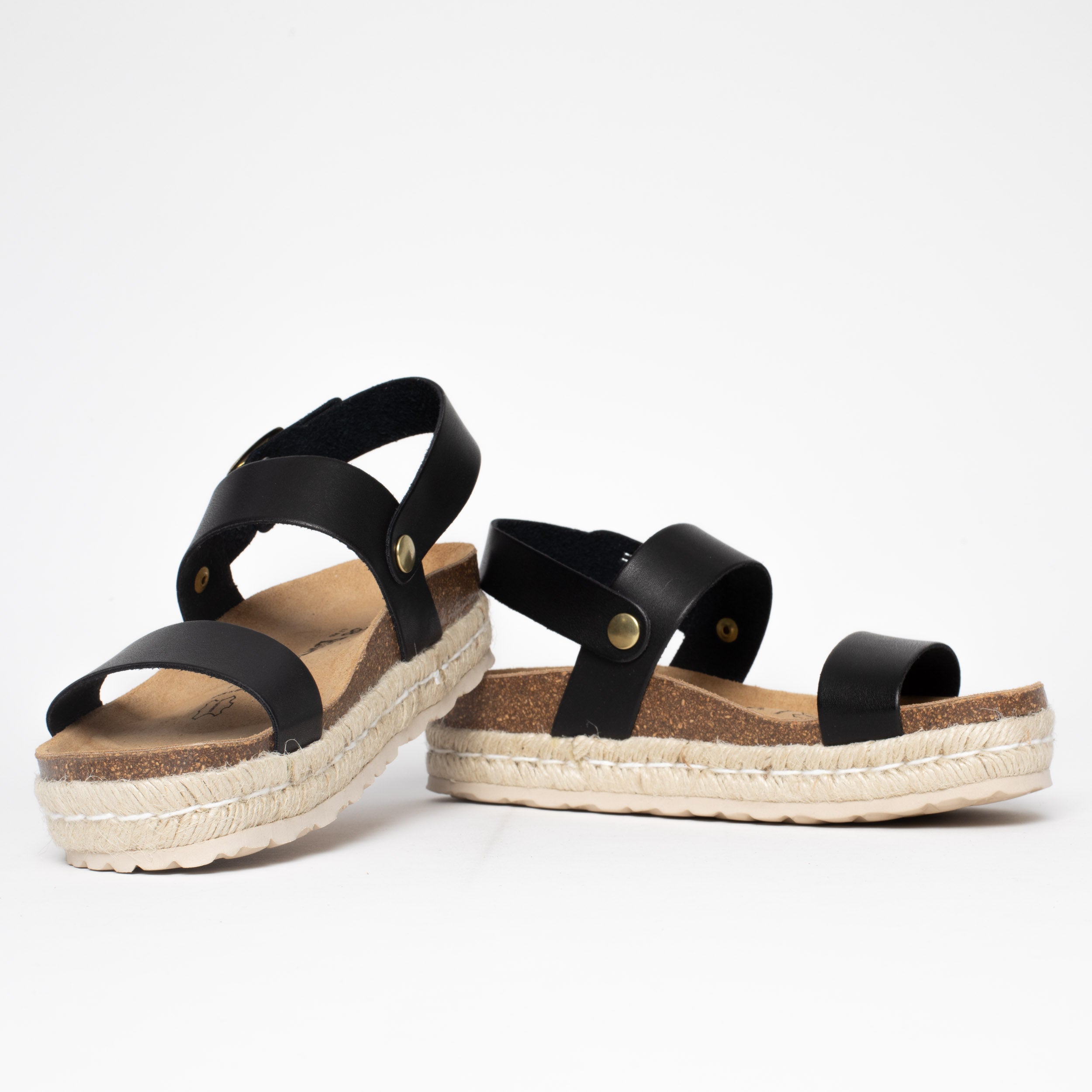 Sandales Gaceo Noir à Plateforme