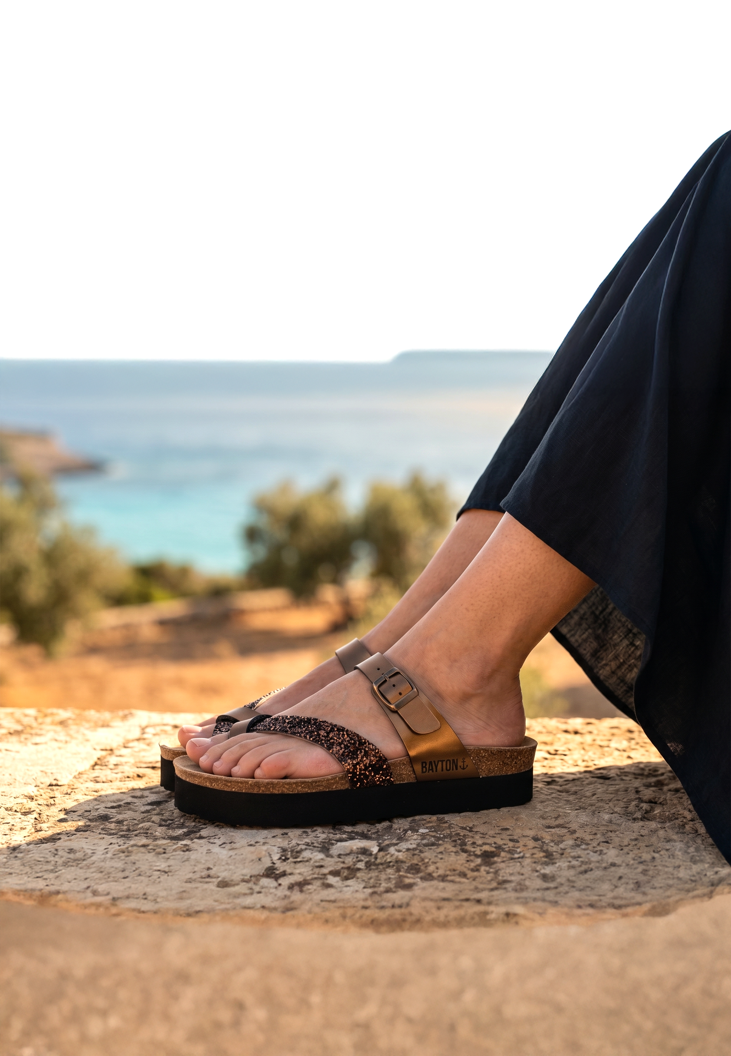 Sandales Andromac Bronze à Plateforme