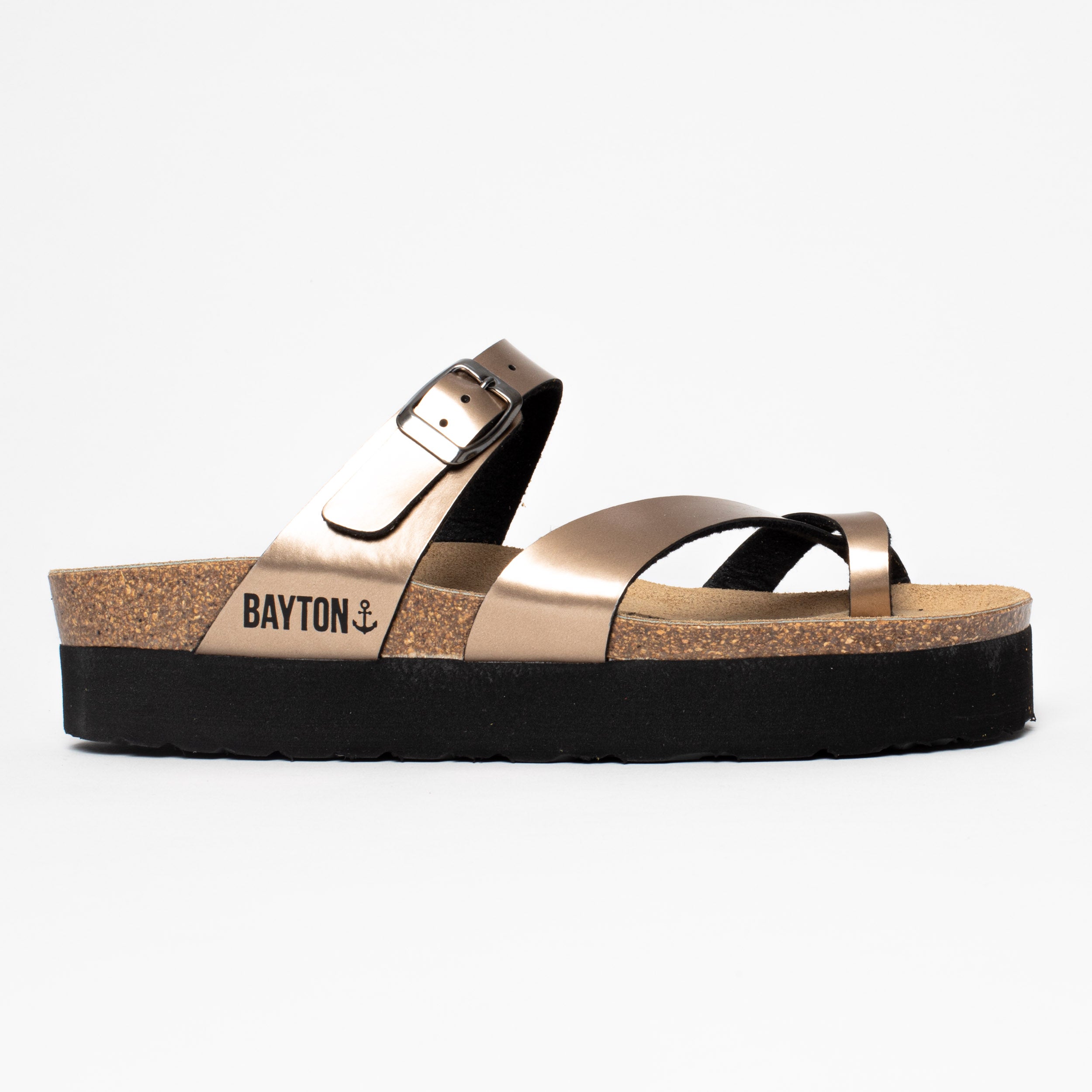 Sandalias Andromac Moca Con Plataforma