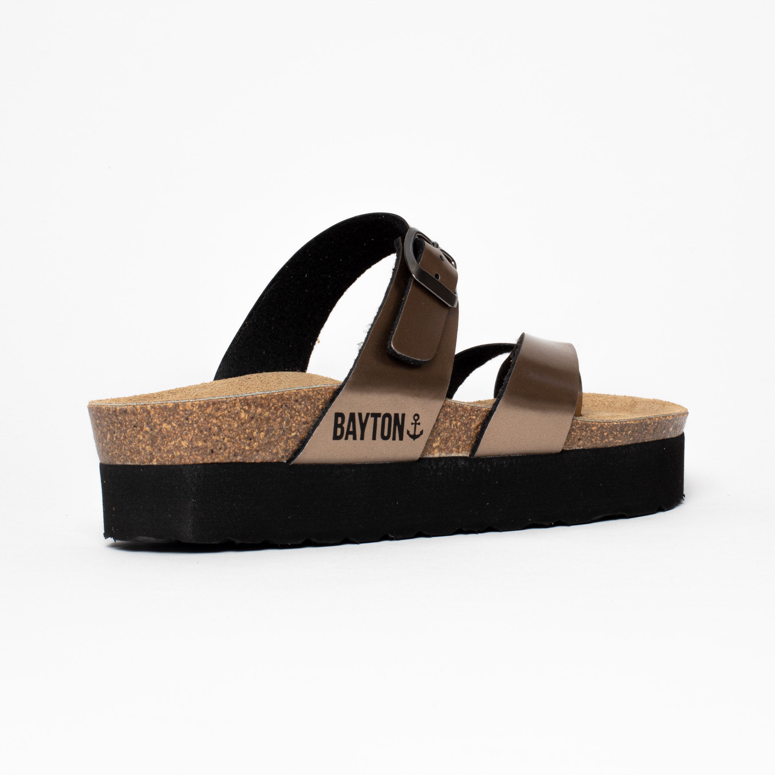 Andromac Mocha Platform Sandals