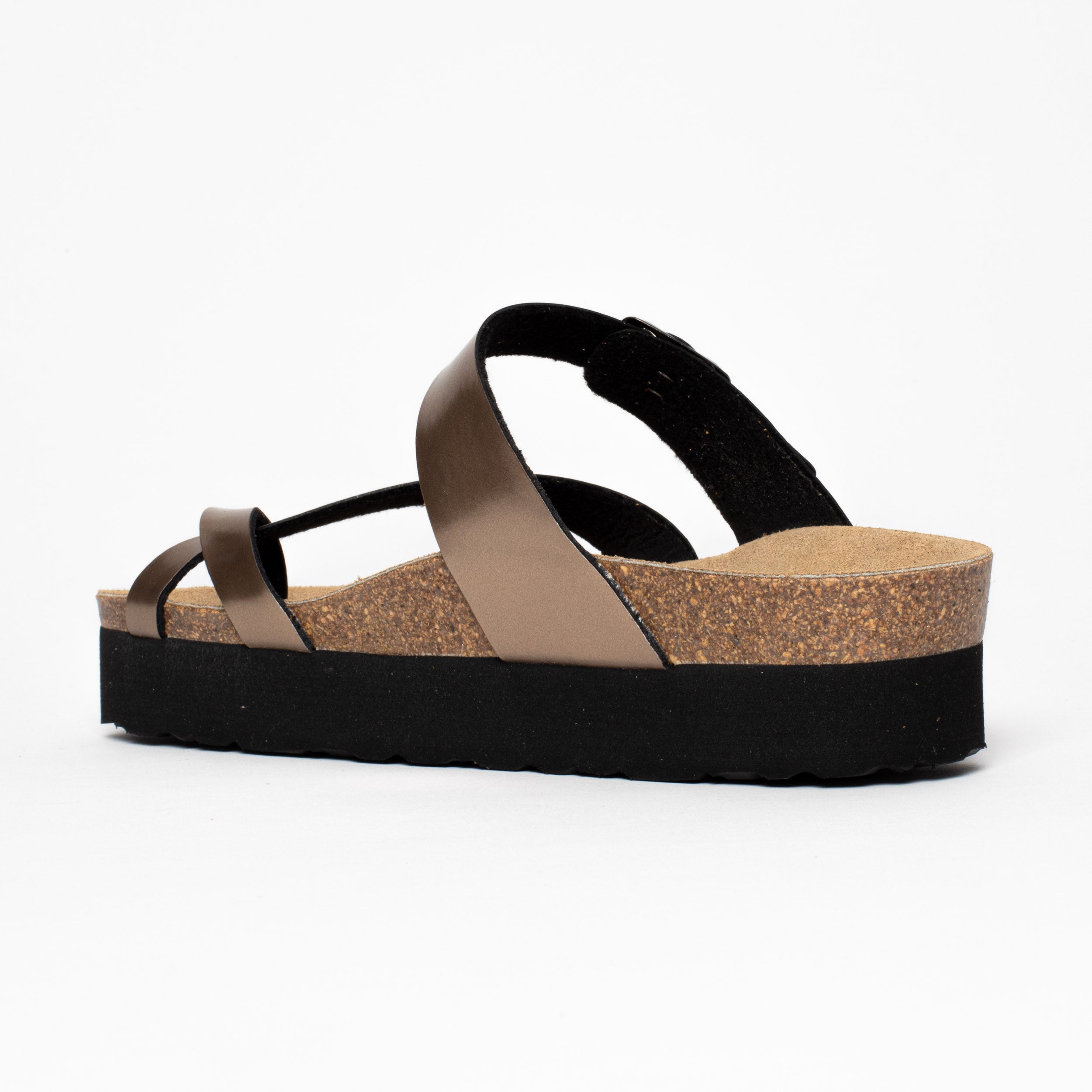 Andromac Mocha Platform Sandals