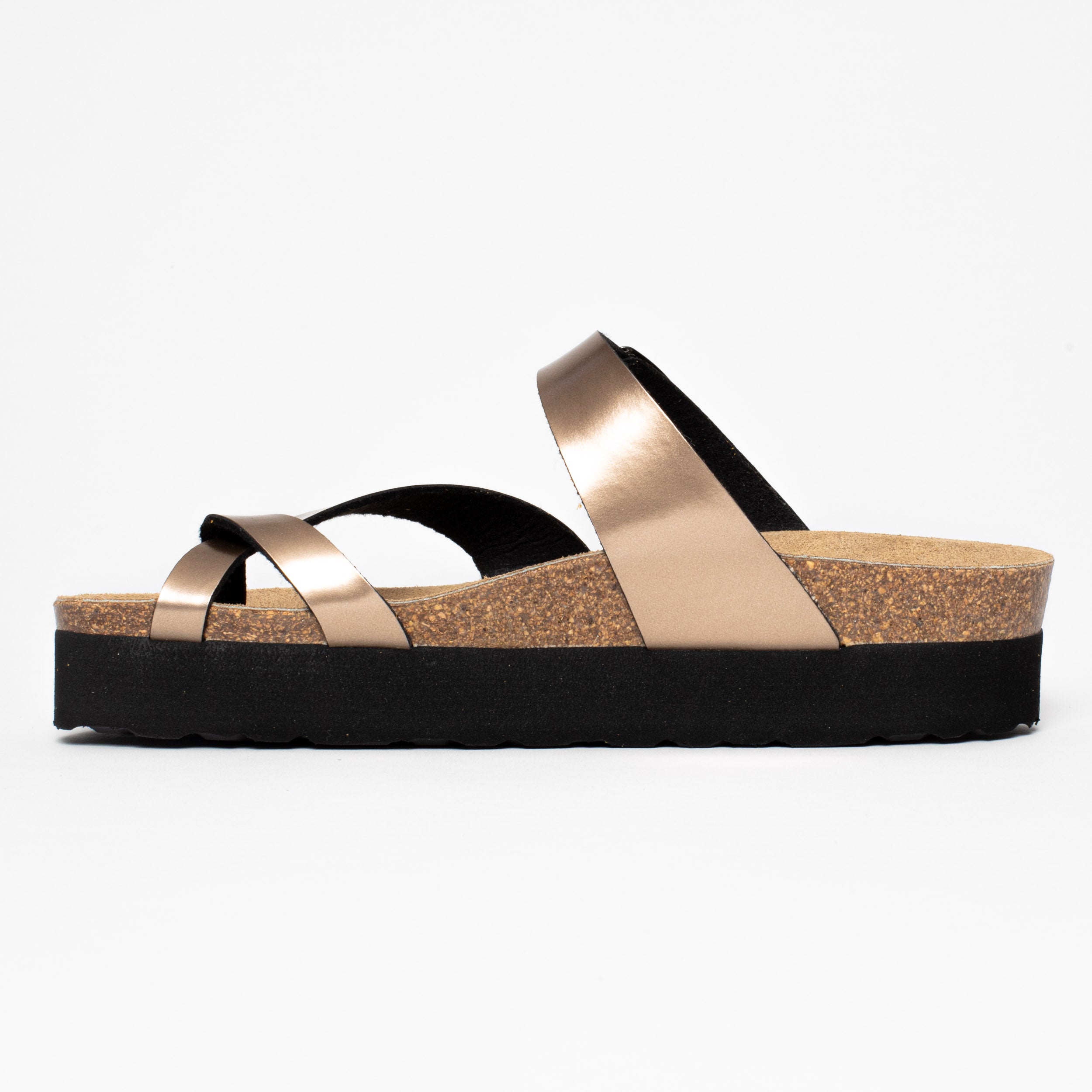 Andromac Mocha Platform Sandals