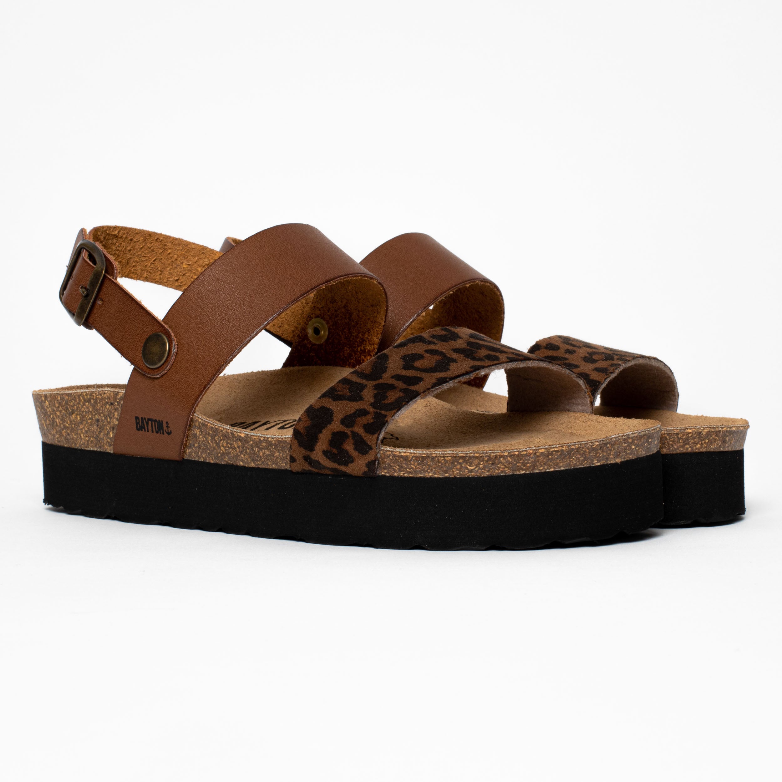 Gladstone Leopard Platform Sandals