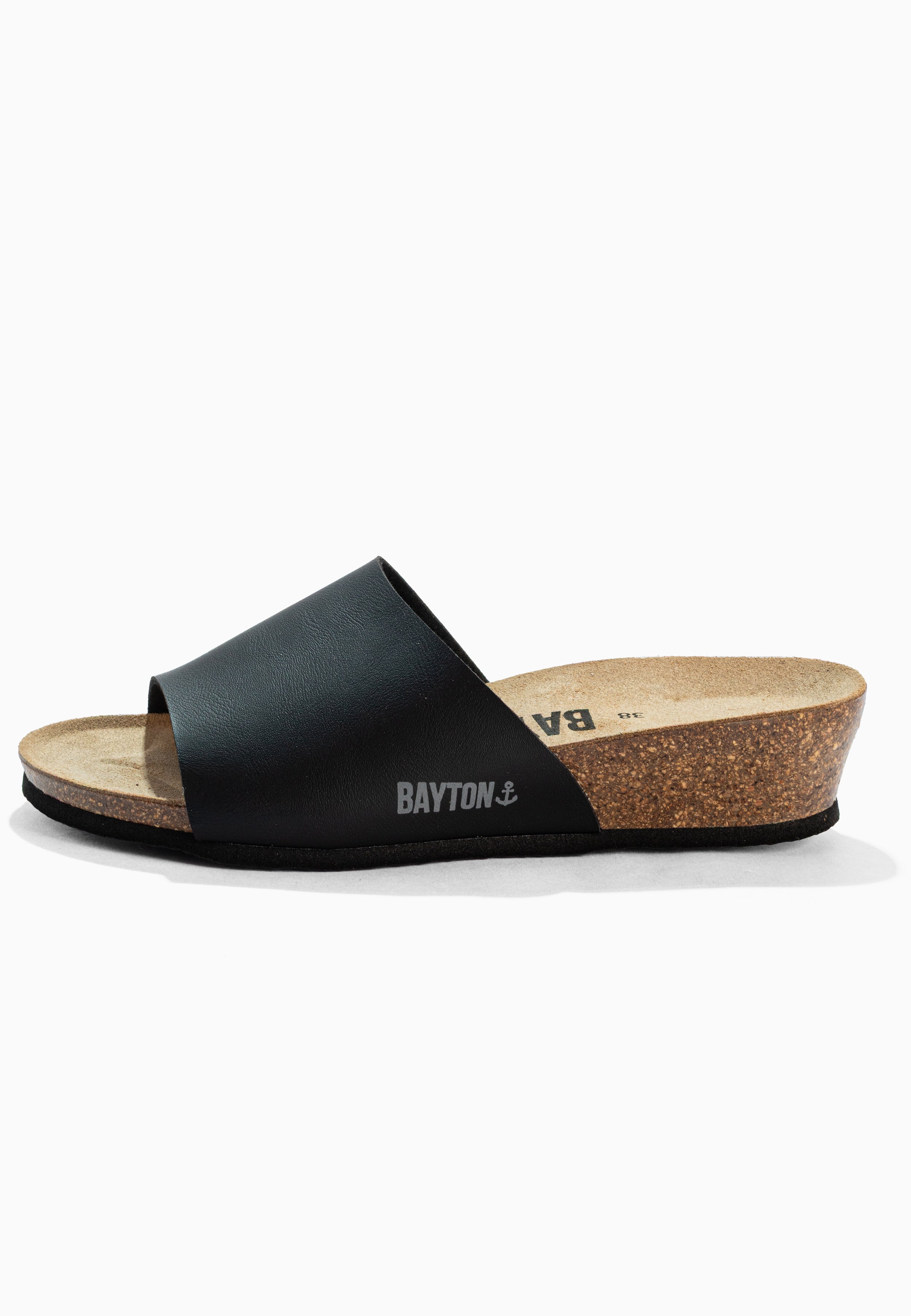 Sandalias Ventura Cuña Y Semicuña Negro