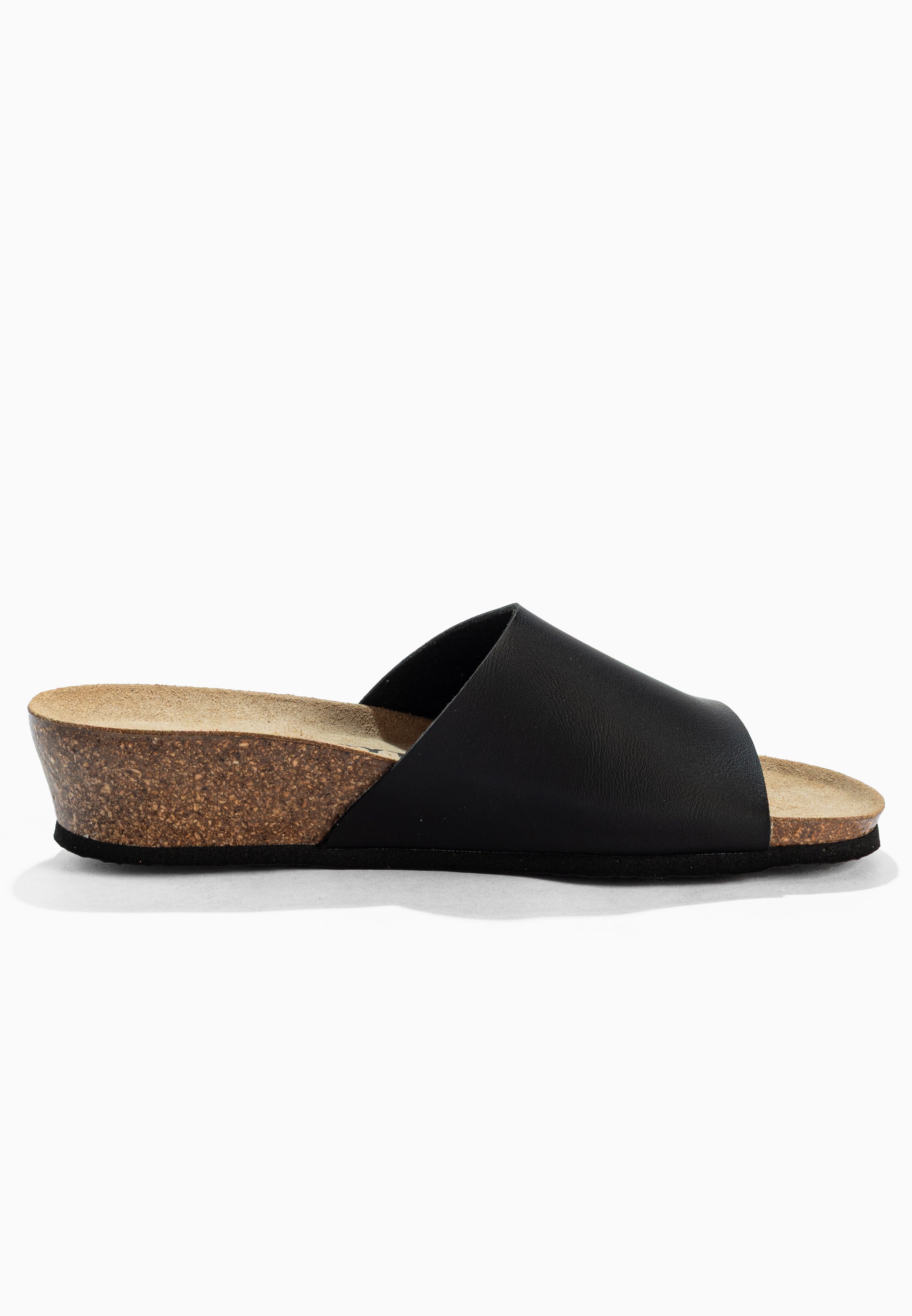 Sandalias Ventura Cuña Y Semicuña Negro