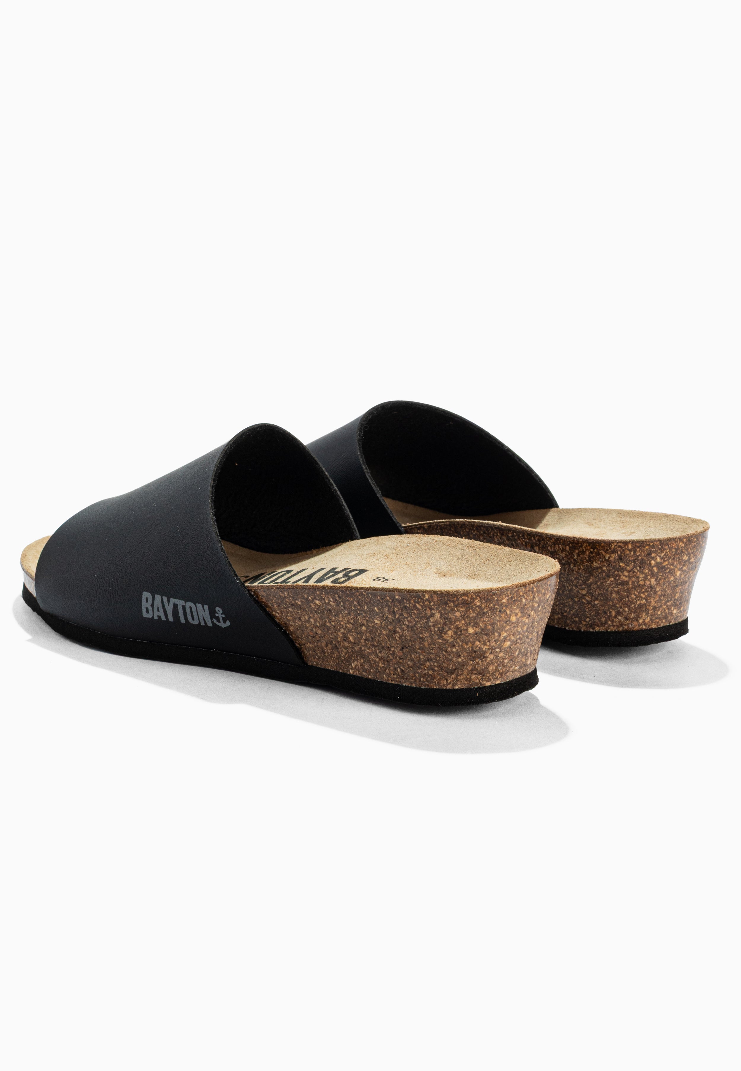 Sandalias Ventura Cuña Y Semicuña Negro