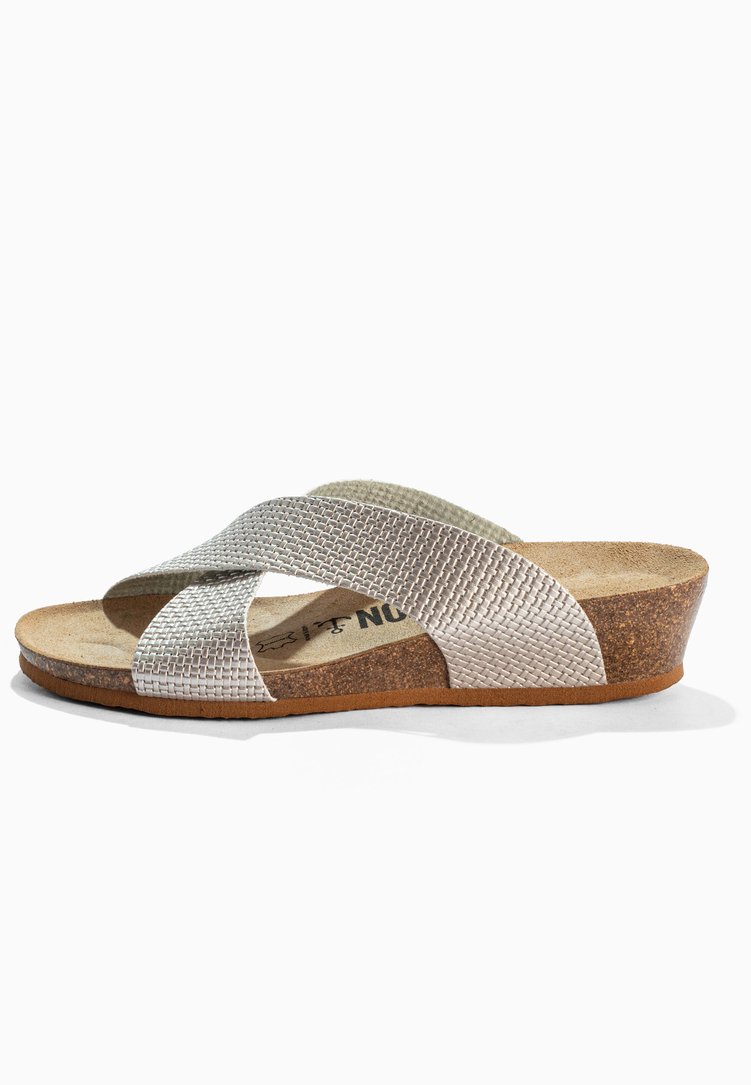 Sandalias Marta Plata Cuña Y Semicuña
