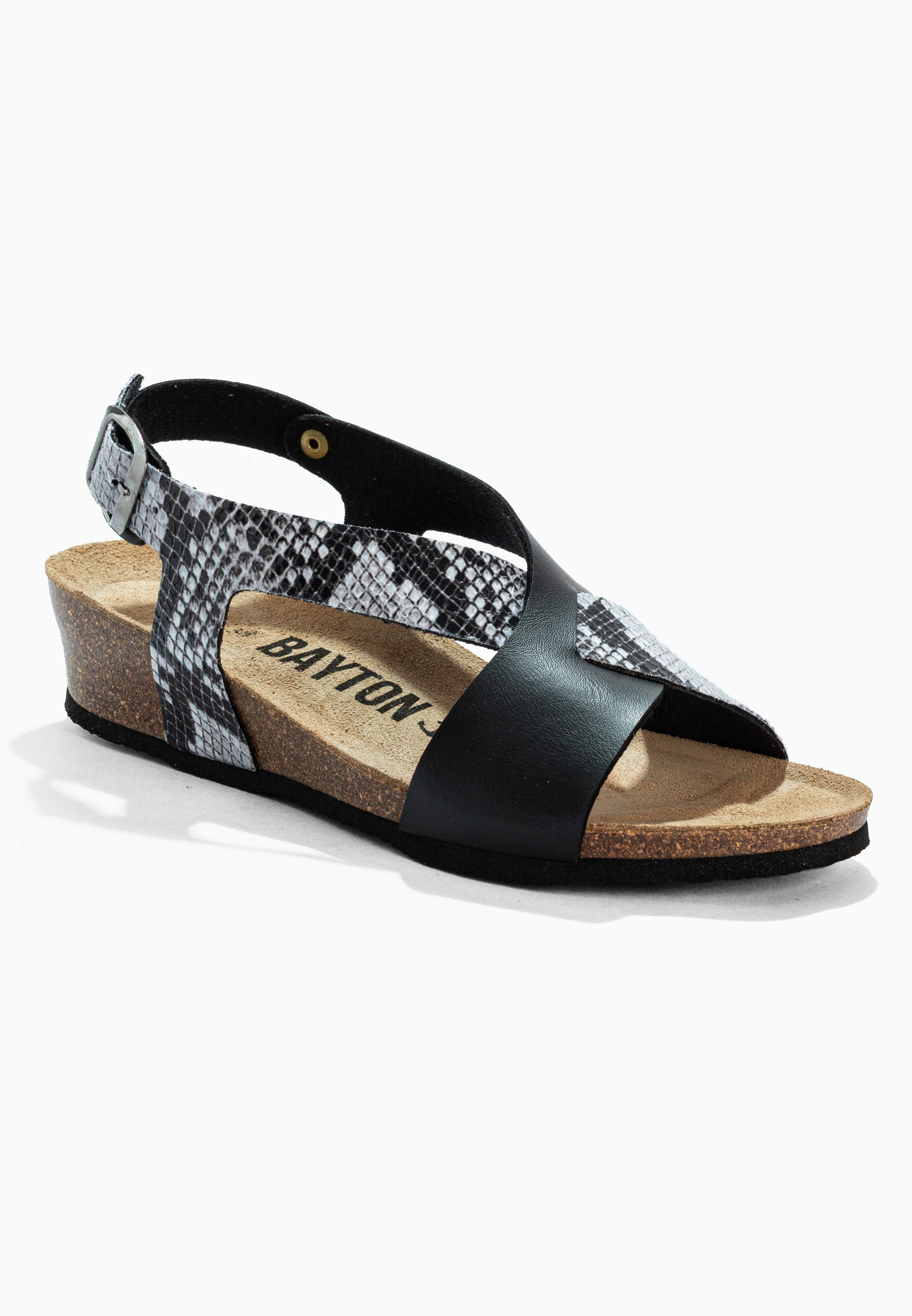 Sandales Salamanque Noir Compensées et Semi-compensées