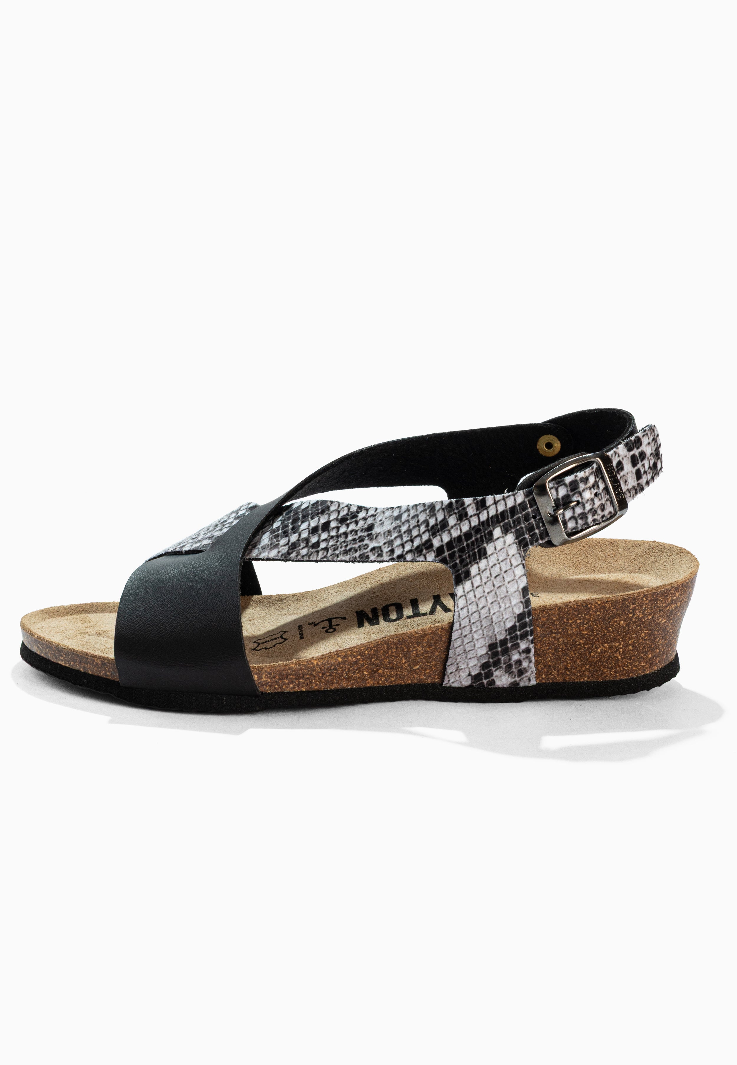 Salamanca Black Wedge and Semi-Wedge Sandals