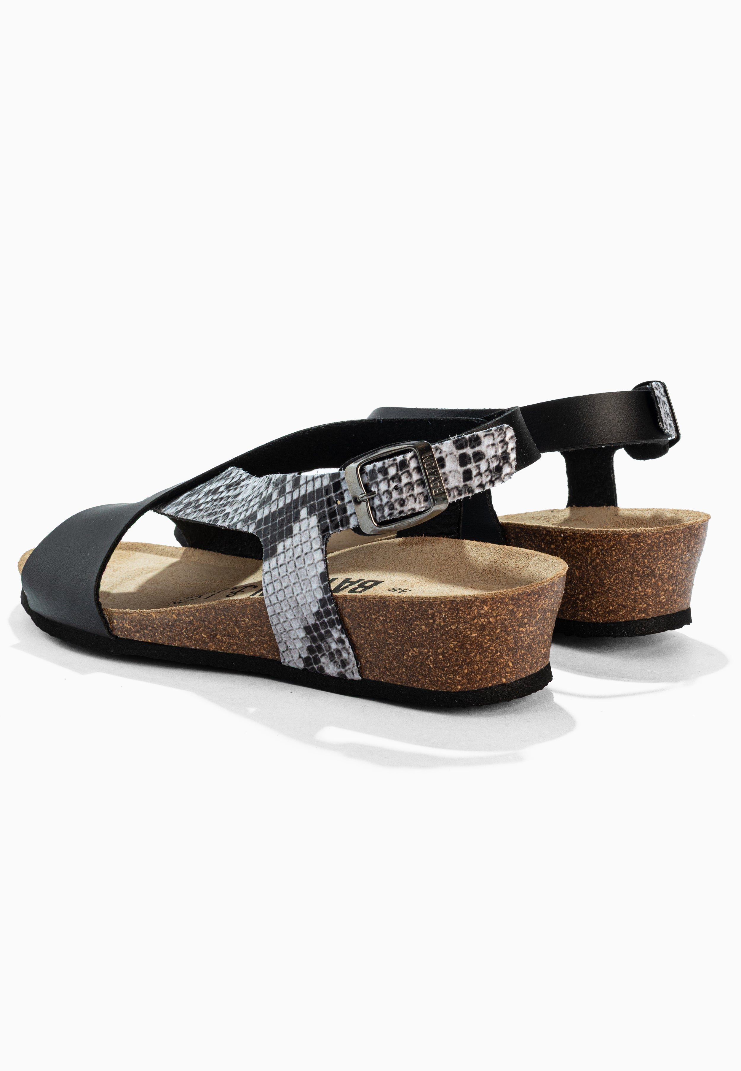 Salamanca Black Wedge and Semi-Wedge Sandals