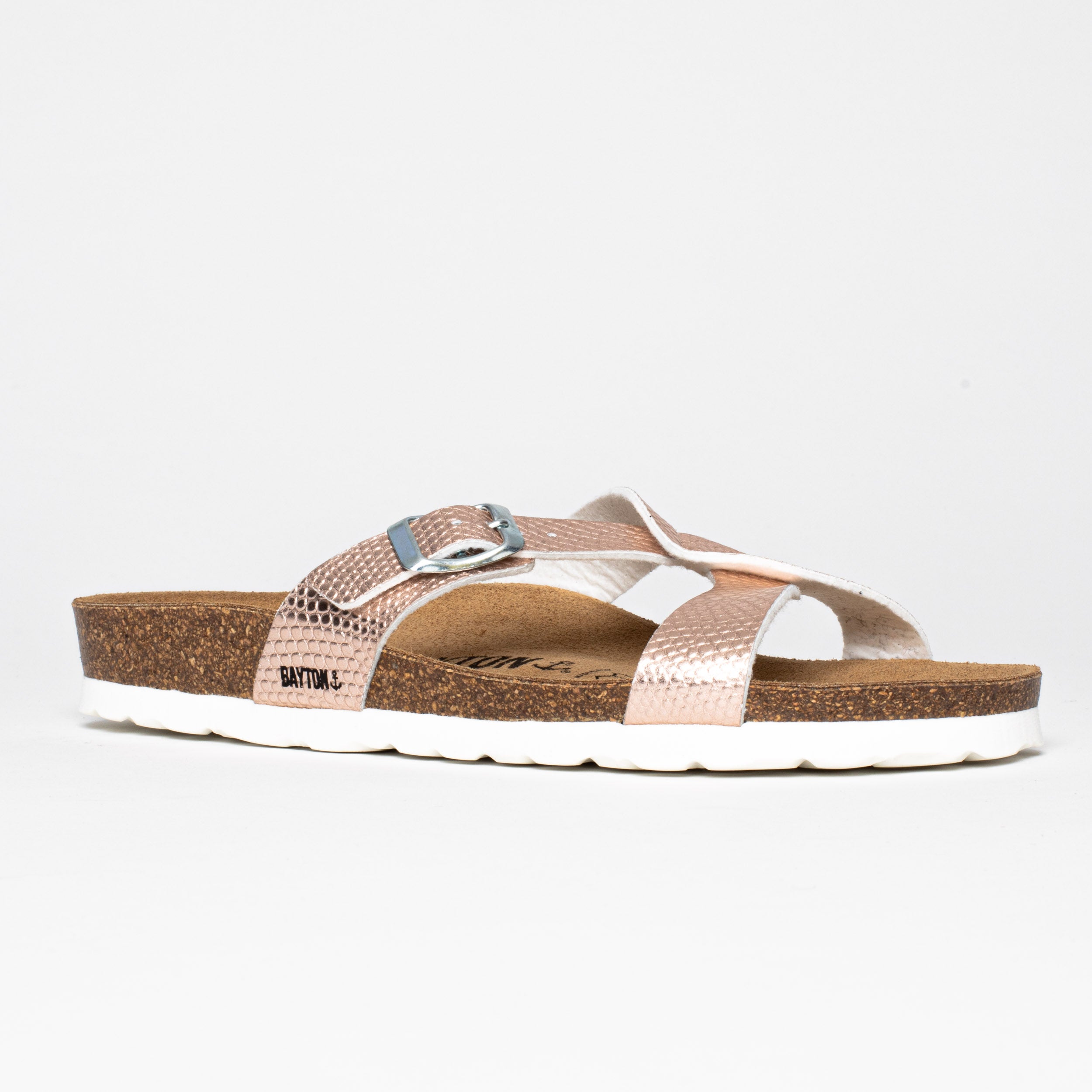 Sandalias Sebastian 2 Tiras Oro Rosa