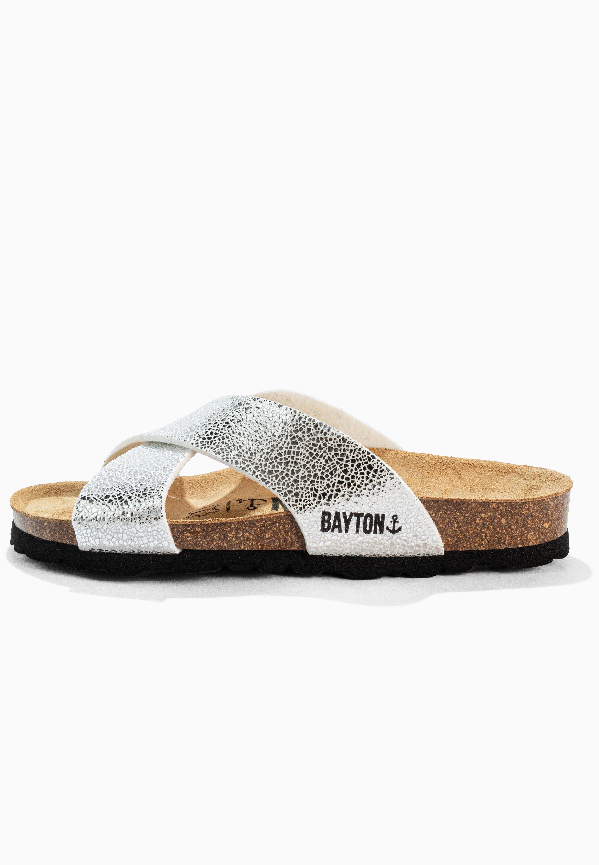 Sandalias Gomera Plata 2 Tiras
