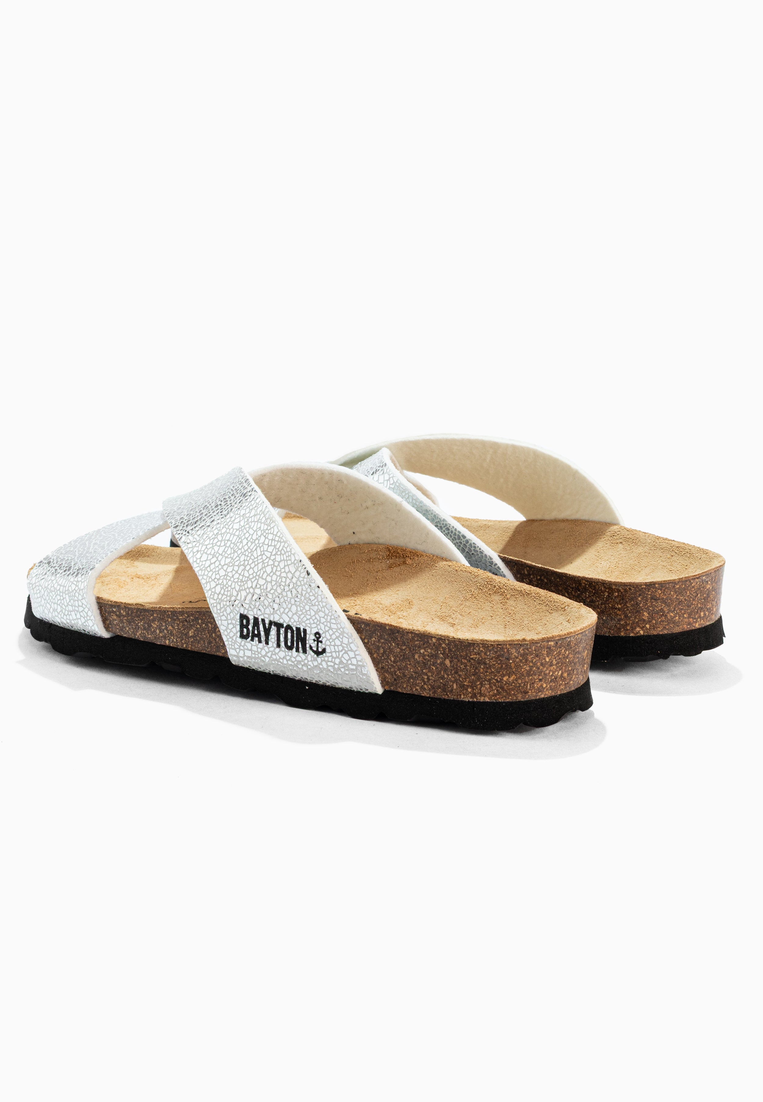 Sandalias Gomera Plata 2 Tiras
