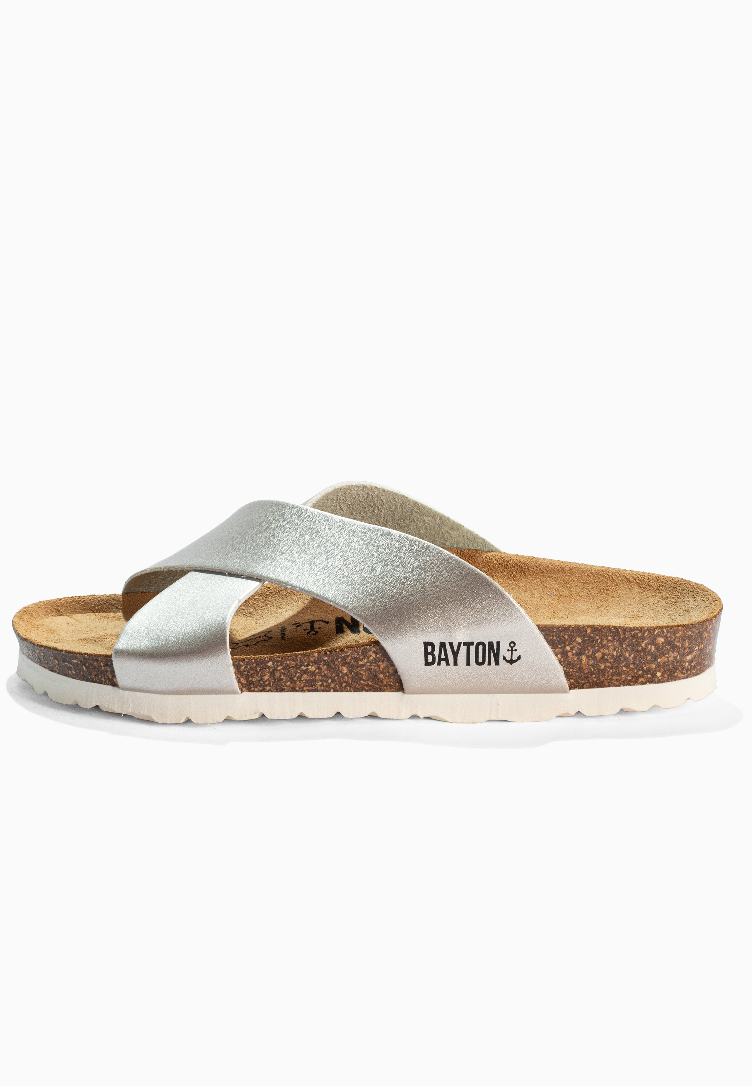 Sandalias Gomera Plata 2 Tiras