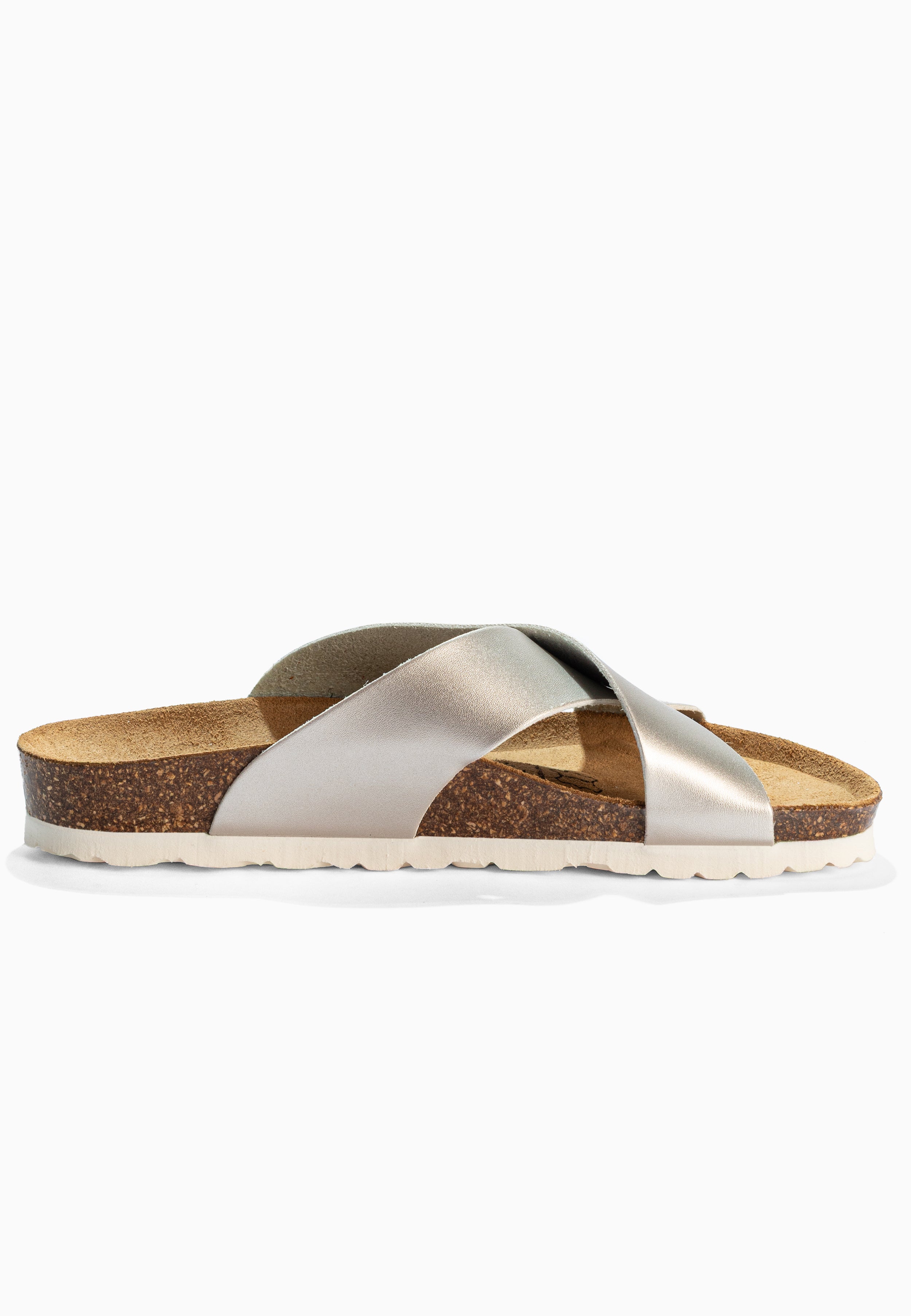 Sandalias Gomera Plata 2 Tiras