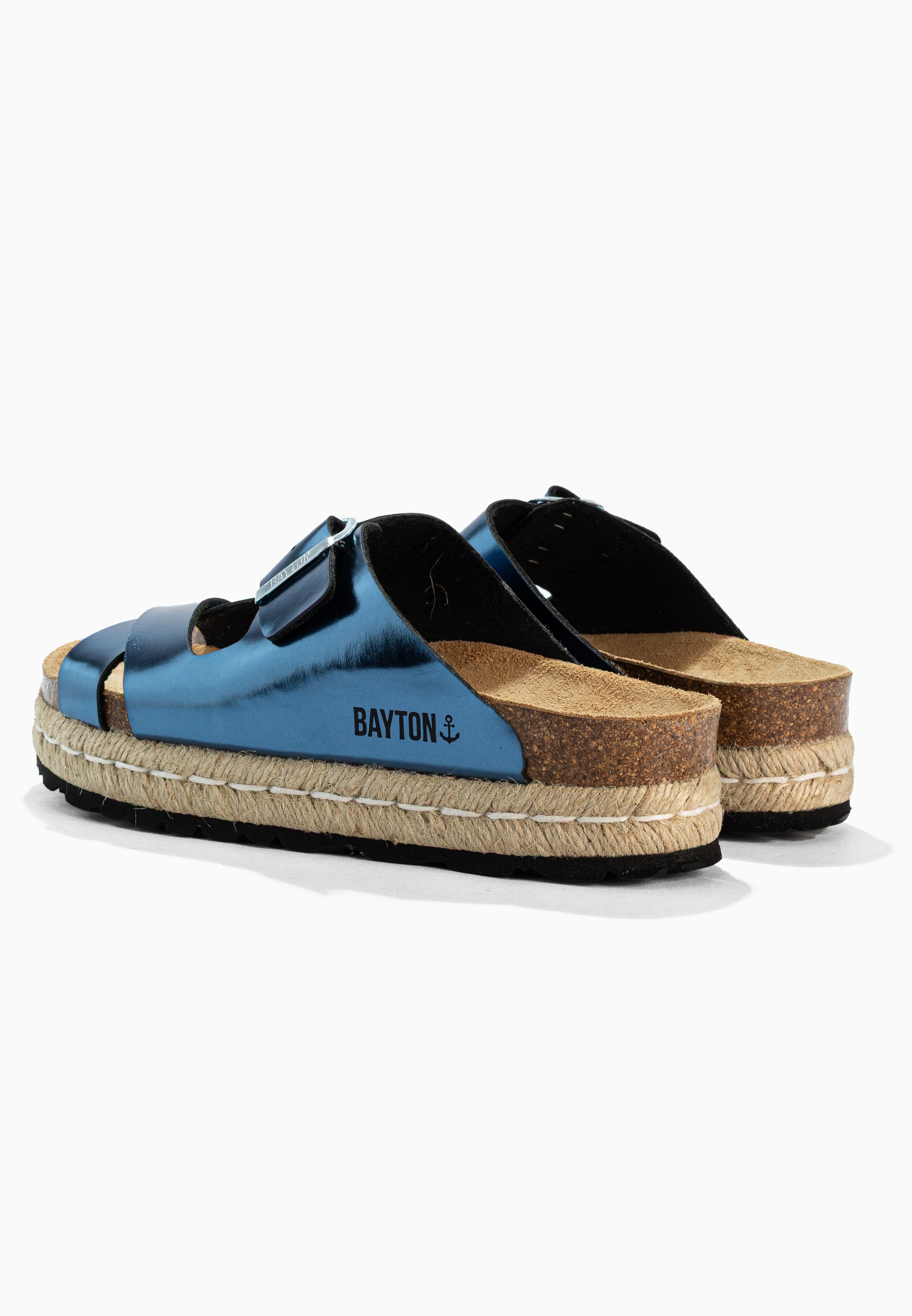 Sandales Tenerife Rope Bleu Marine à Plateforme