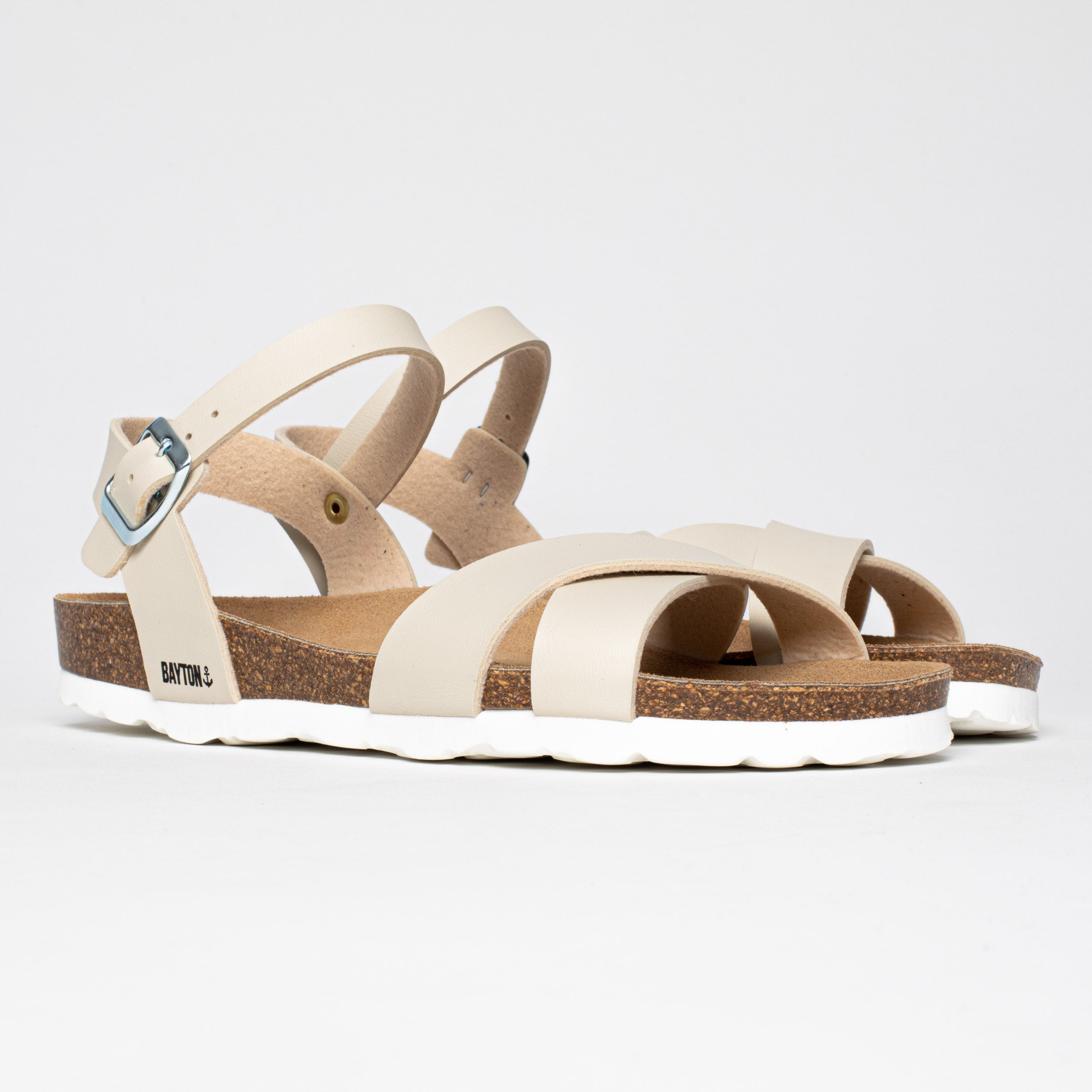 Sandales Vallado Blanc Cassé Multi-Brides